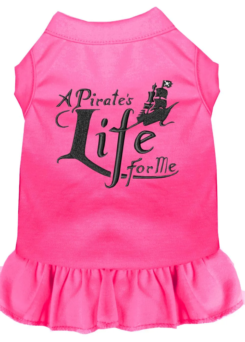 A Pirate's Life Embroidered Dog Dress Bright Pink Xxxl (20)