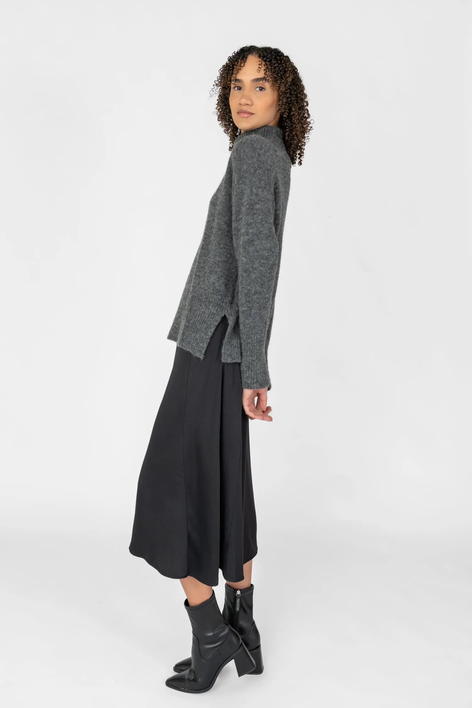 Alpaca Turtleneck Knit Grey