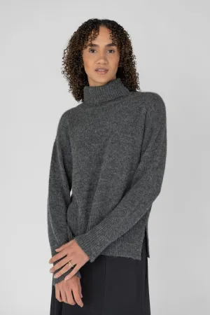Alpaca Turtleneck Knit Grey