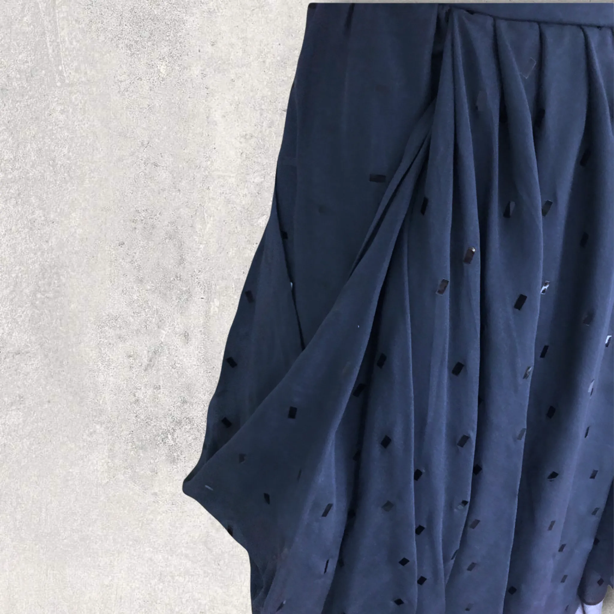 By Malene Birger ISONI Silk Sparkle Draped Skirt, Petrol Blue UK 8 US 4 EU 36