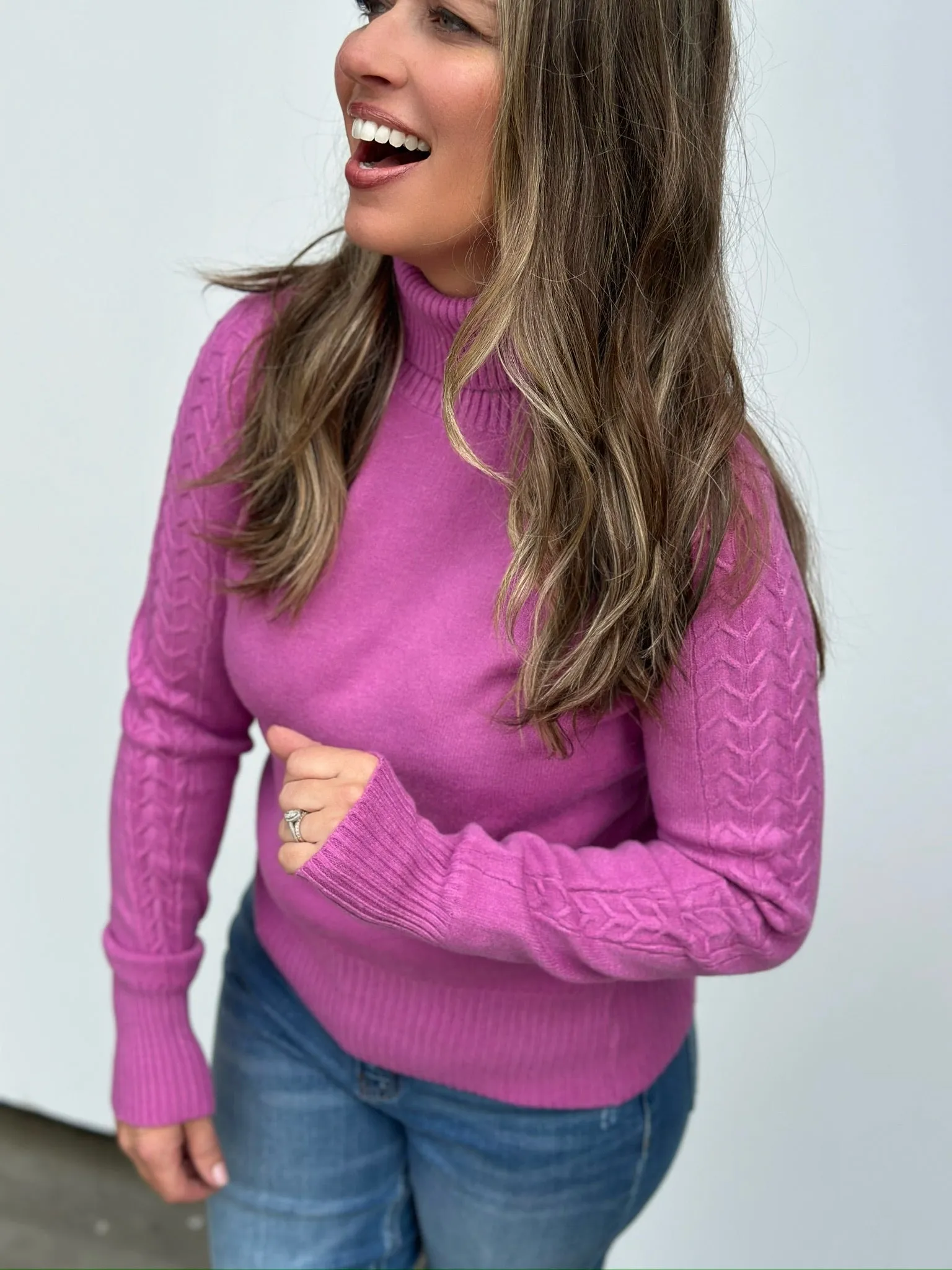 Candy Purple Turtleneck Sweater