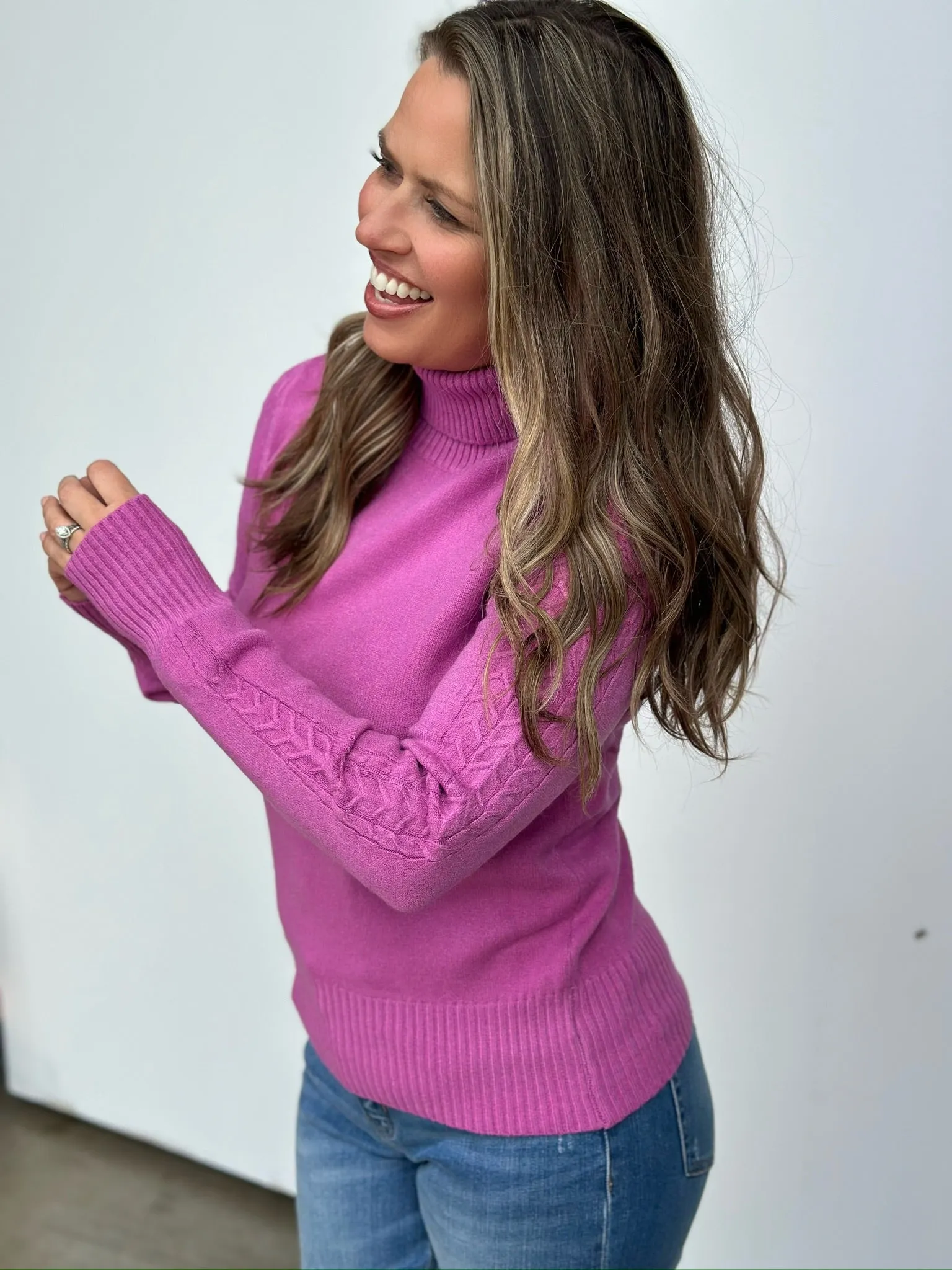 Candy Purple Turtleneck Sweater