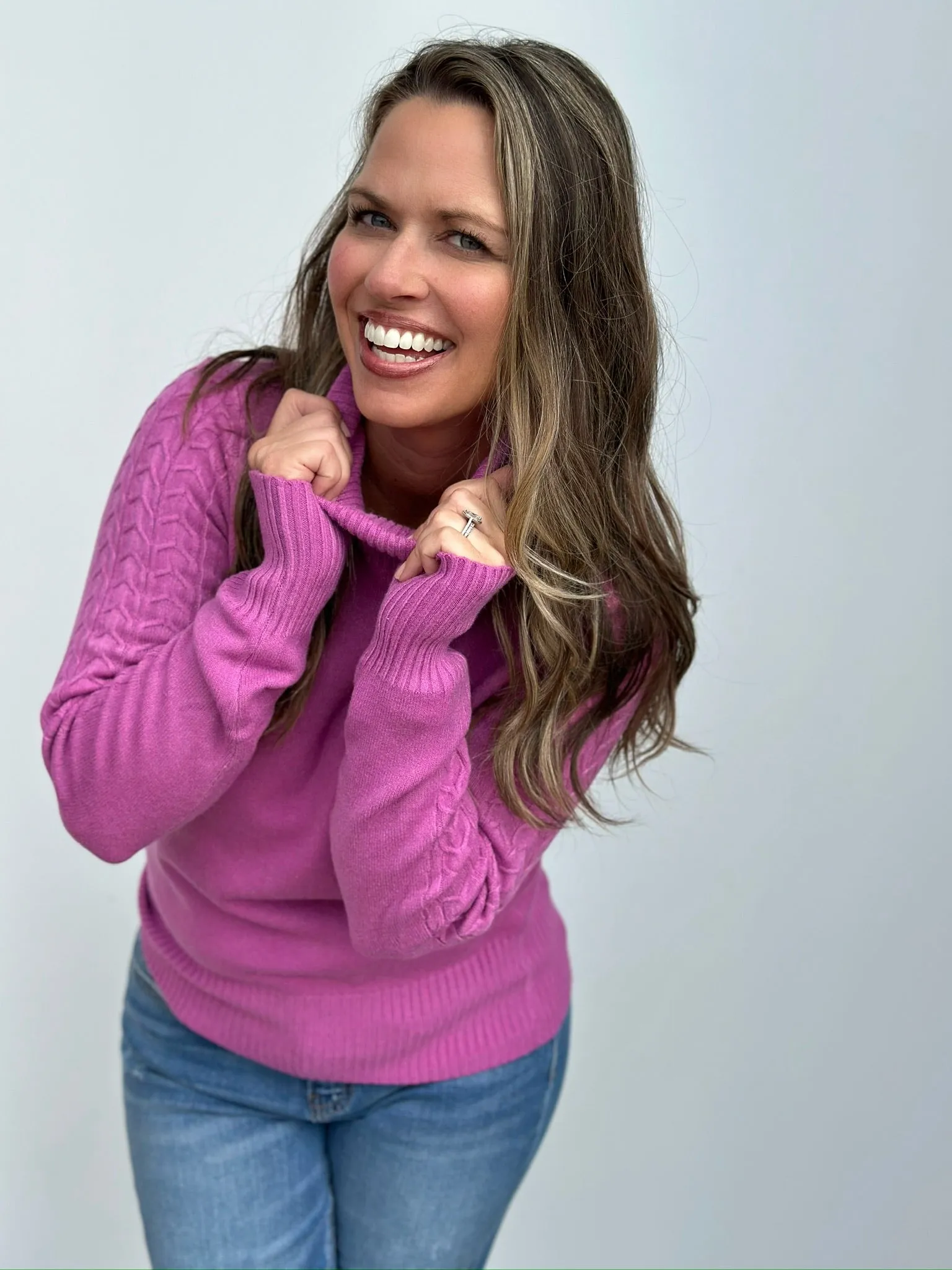 Candy Purple Turtleneck Sweater