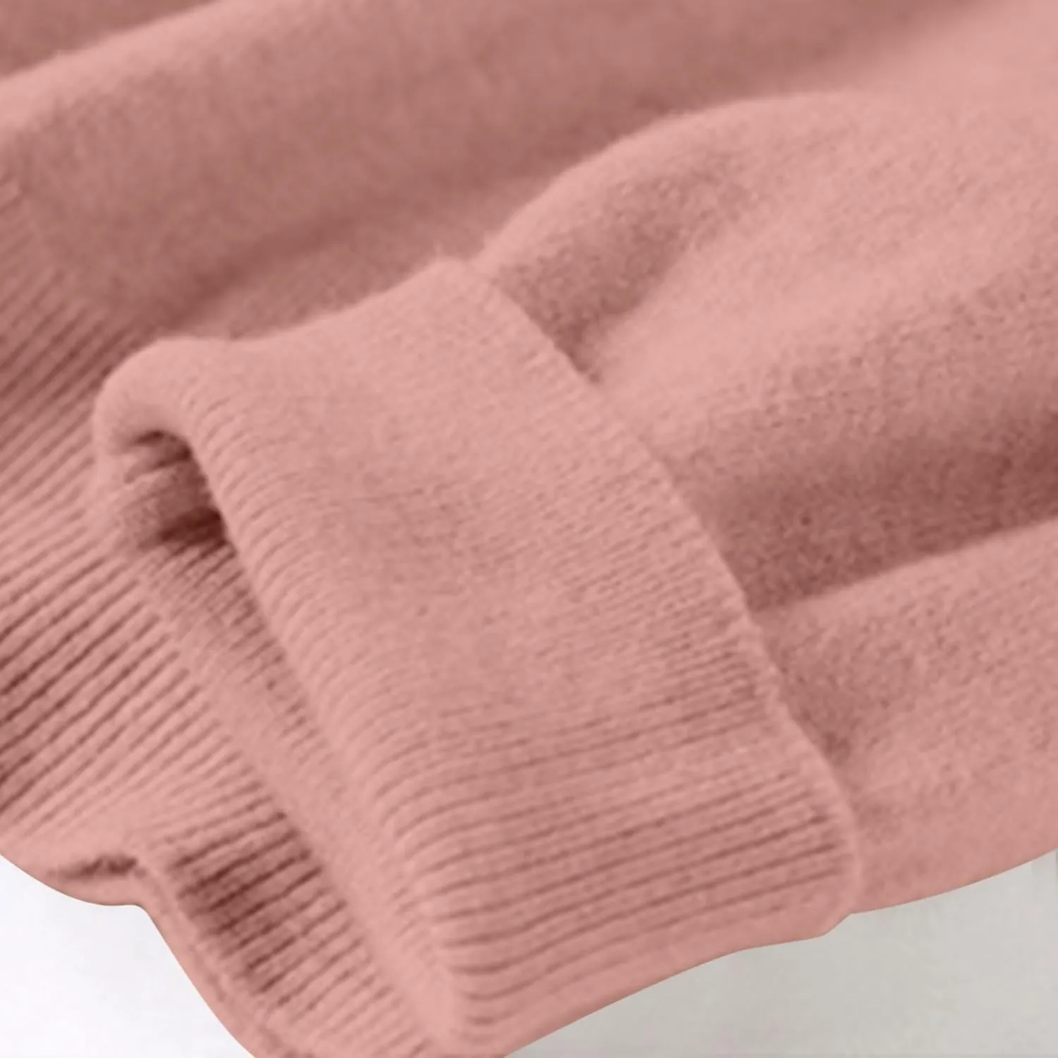 Cashmere Sweaters for Women Crewneck Long Sleeve Oversized Sweaters Trendy Ribbed Knit Cuffs Hem Tunic Sweaters Tops