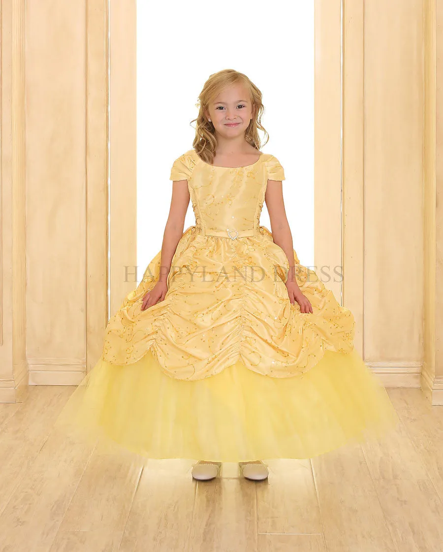 D0555 Embroidered Curtain Detail Dress (4 Diff. Colors)