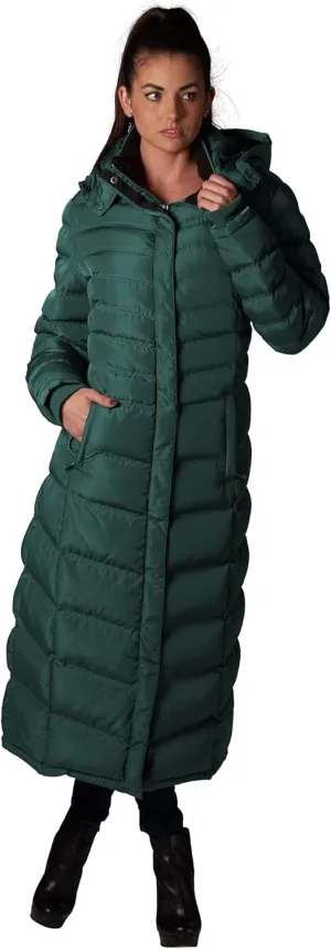ELORA 47" Women's Winter Coat Heavyweight Full Length Fleece Lined Maxi Puffer Long Coat
