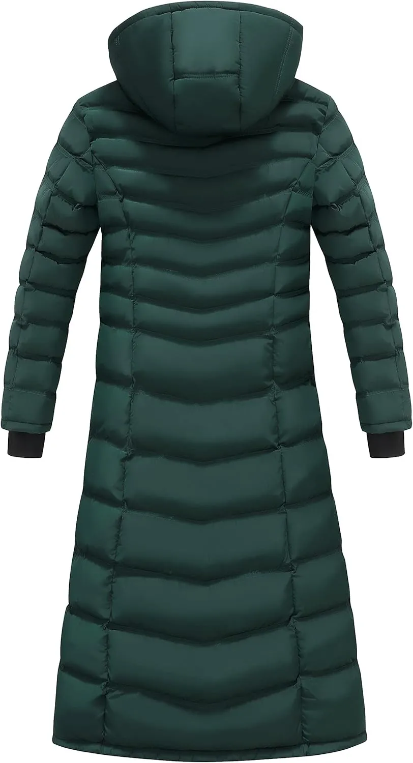 ELORA 47" Women's Winter Coat Heavyweight Full Length Fleece Lined Maxi Puffer Long Coat