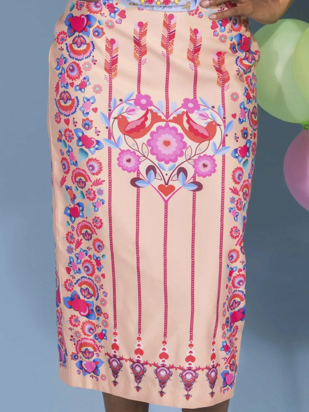 Embroidered Shirt & Skirt Set
