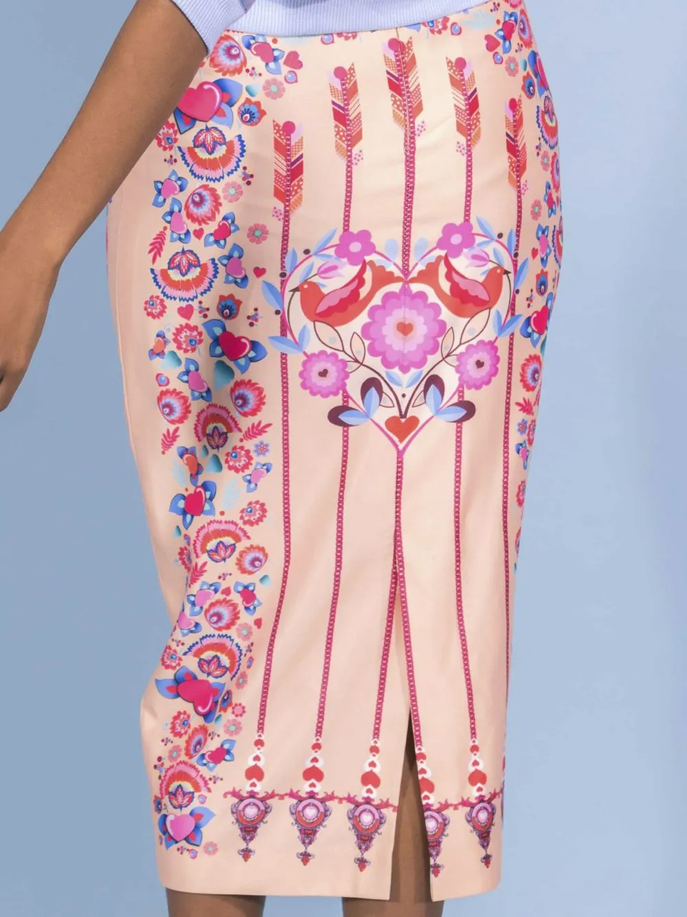 Embroidered Shirt & Skirt Set