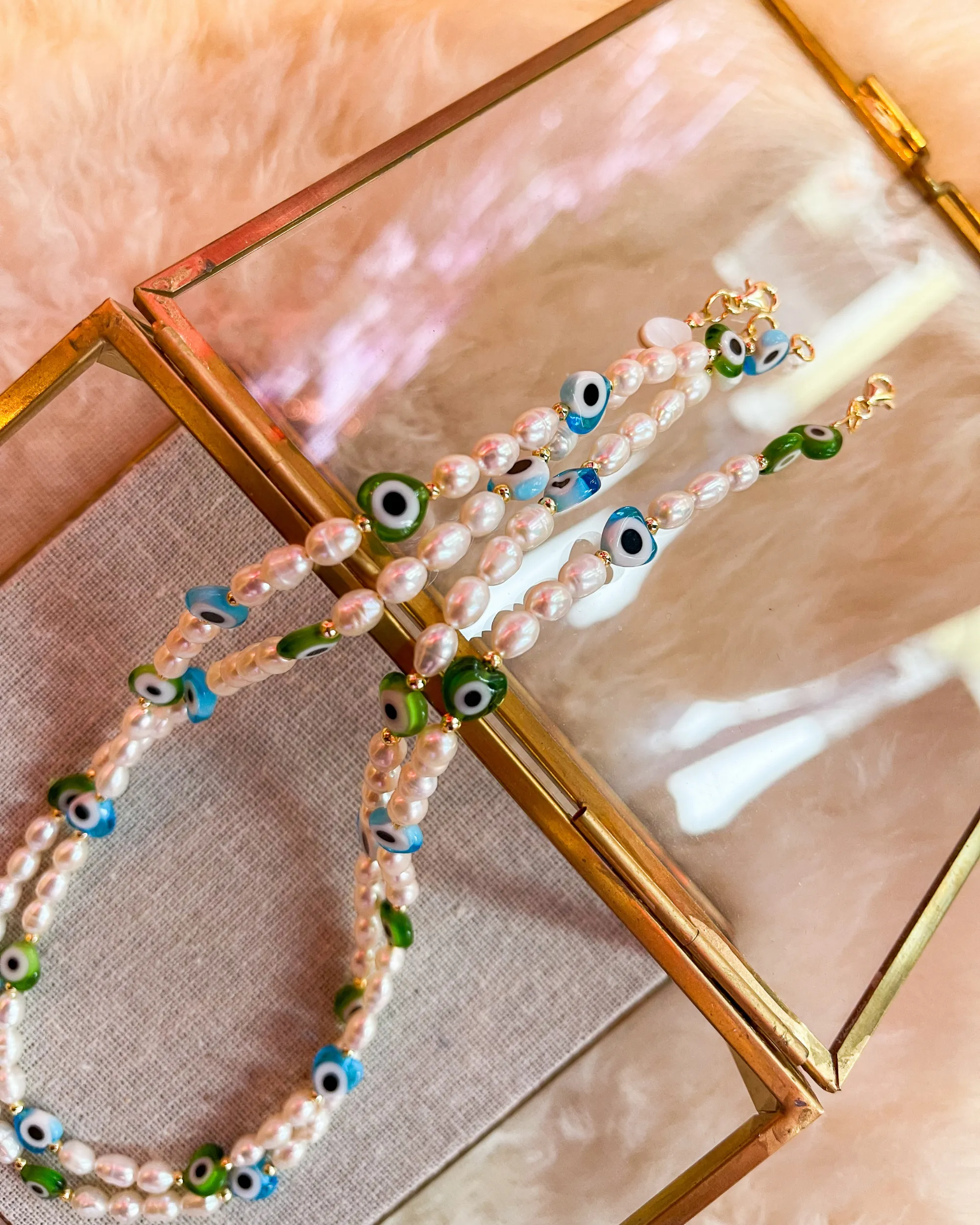 Evil Eye Hearts Necklace