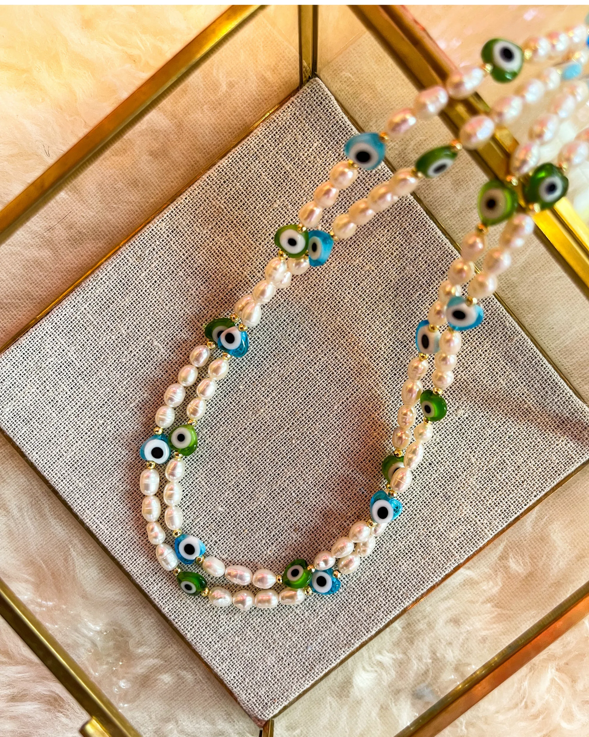 Evil Eye Hearts Necklace