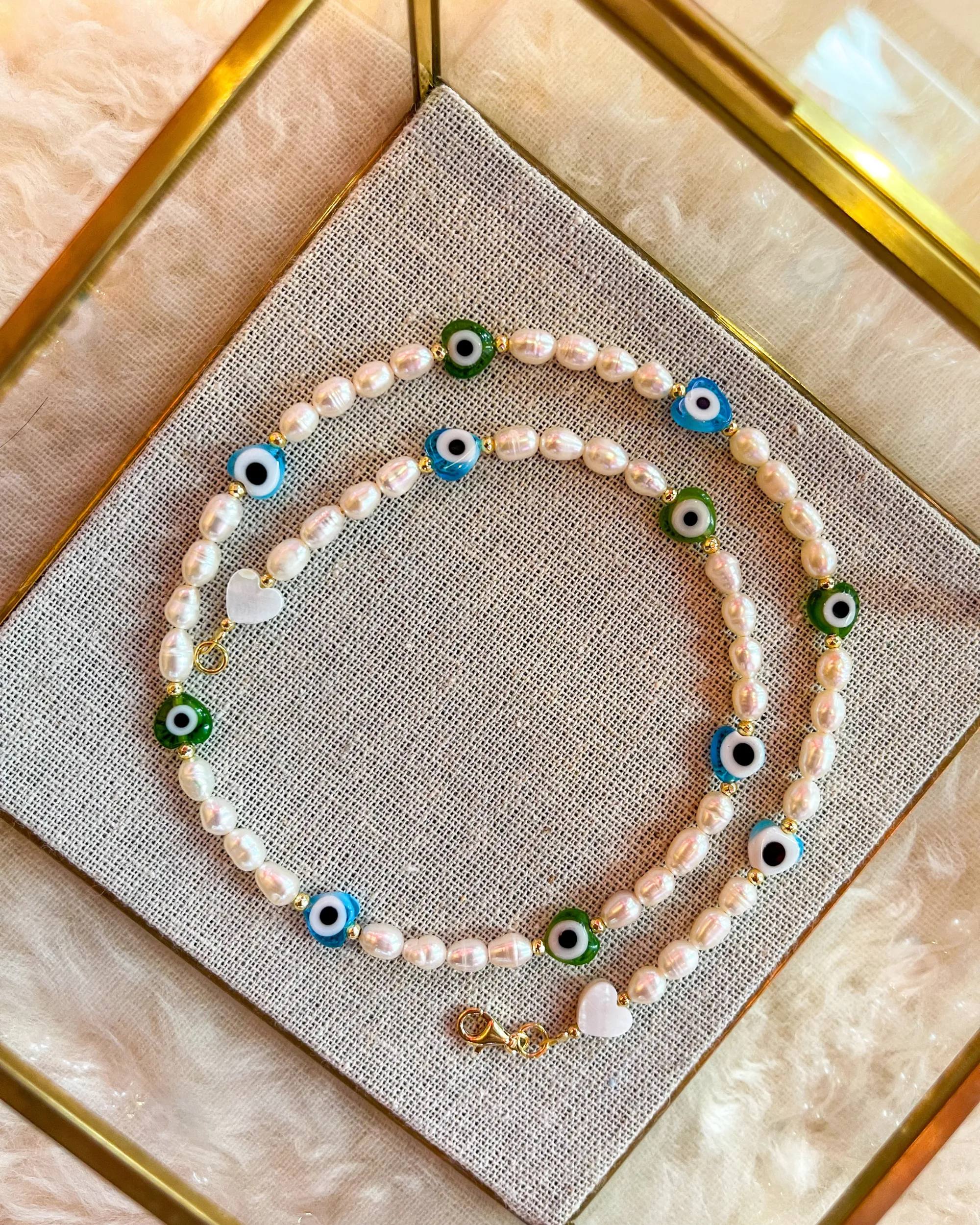 Evil Eye Hearts Necklace