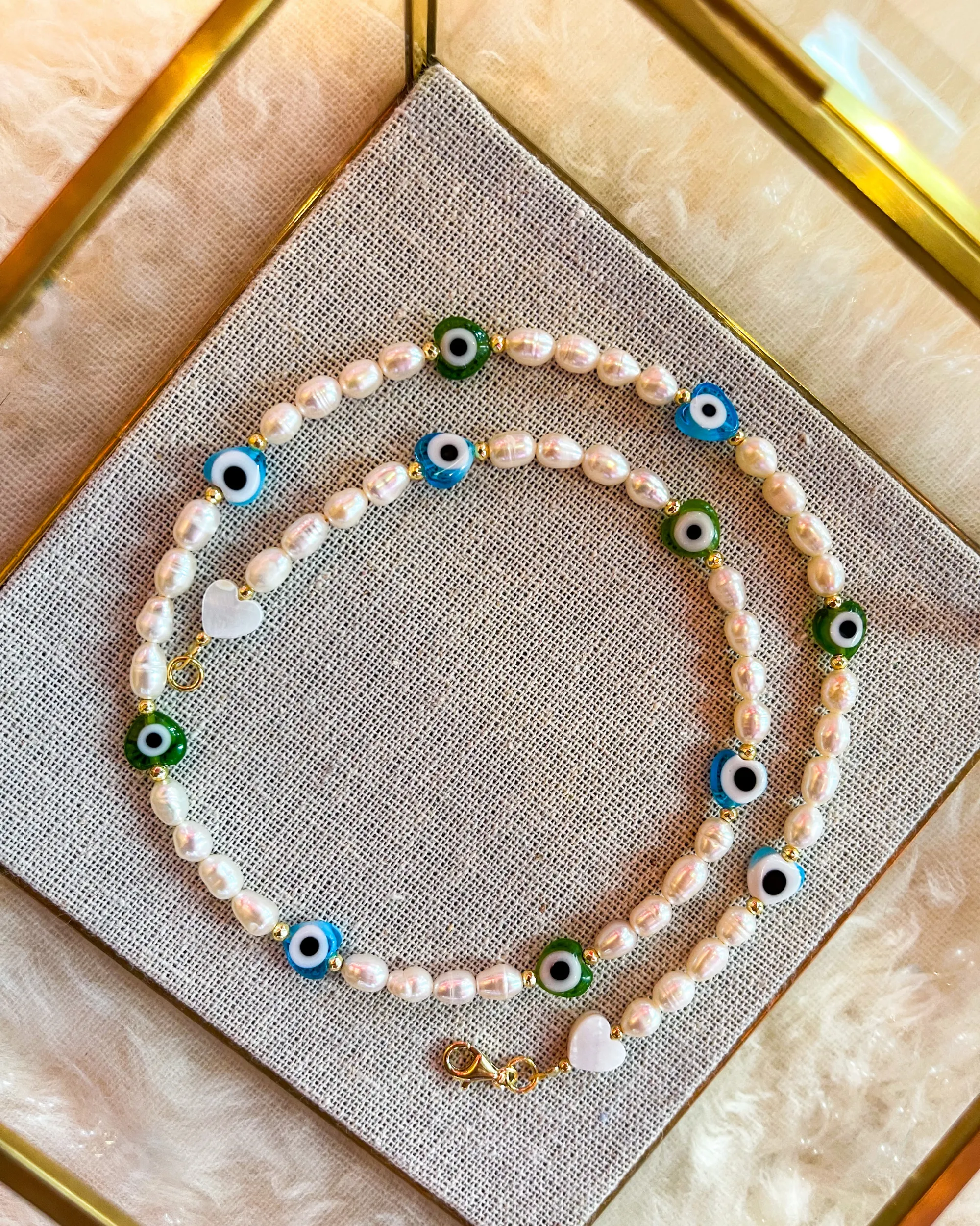 Evil Eye Hearts Necklace
