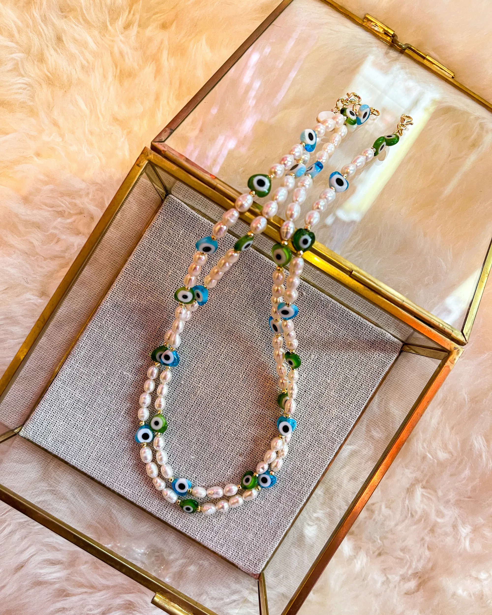 Evil Eye Hearts Necklace