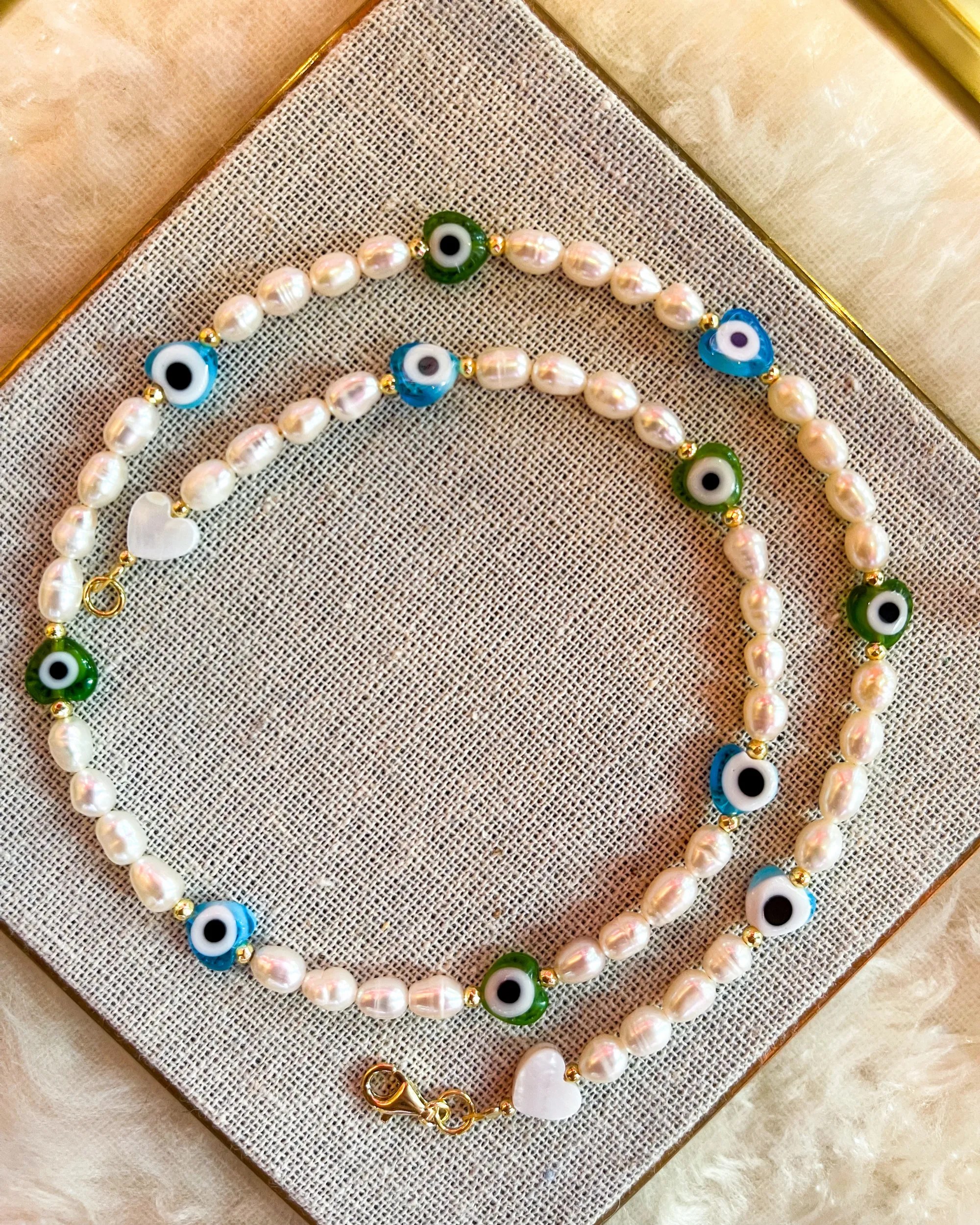 Evil Eye Hearts Necklace