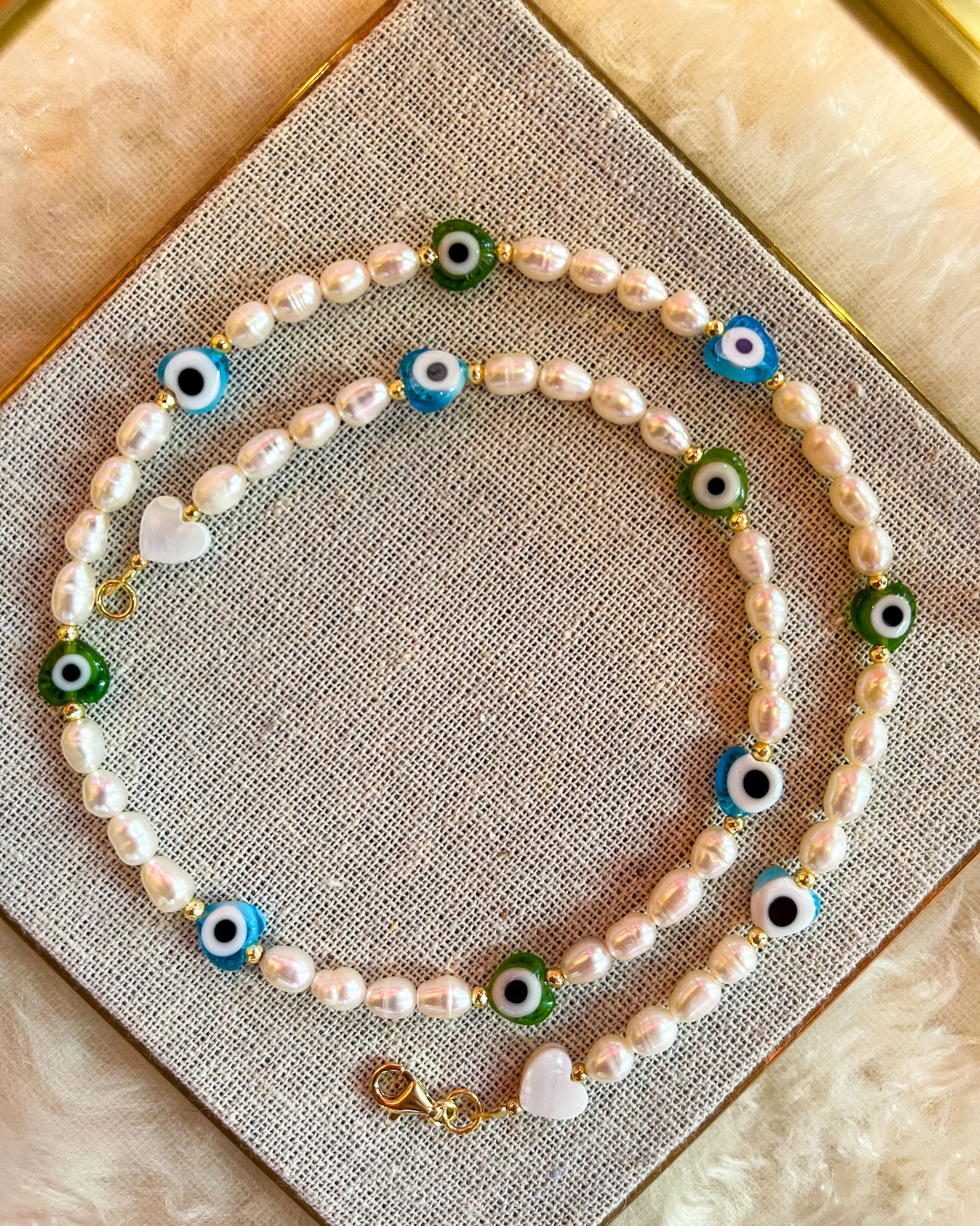 Evil Eye Hearts Necklace
