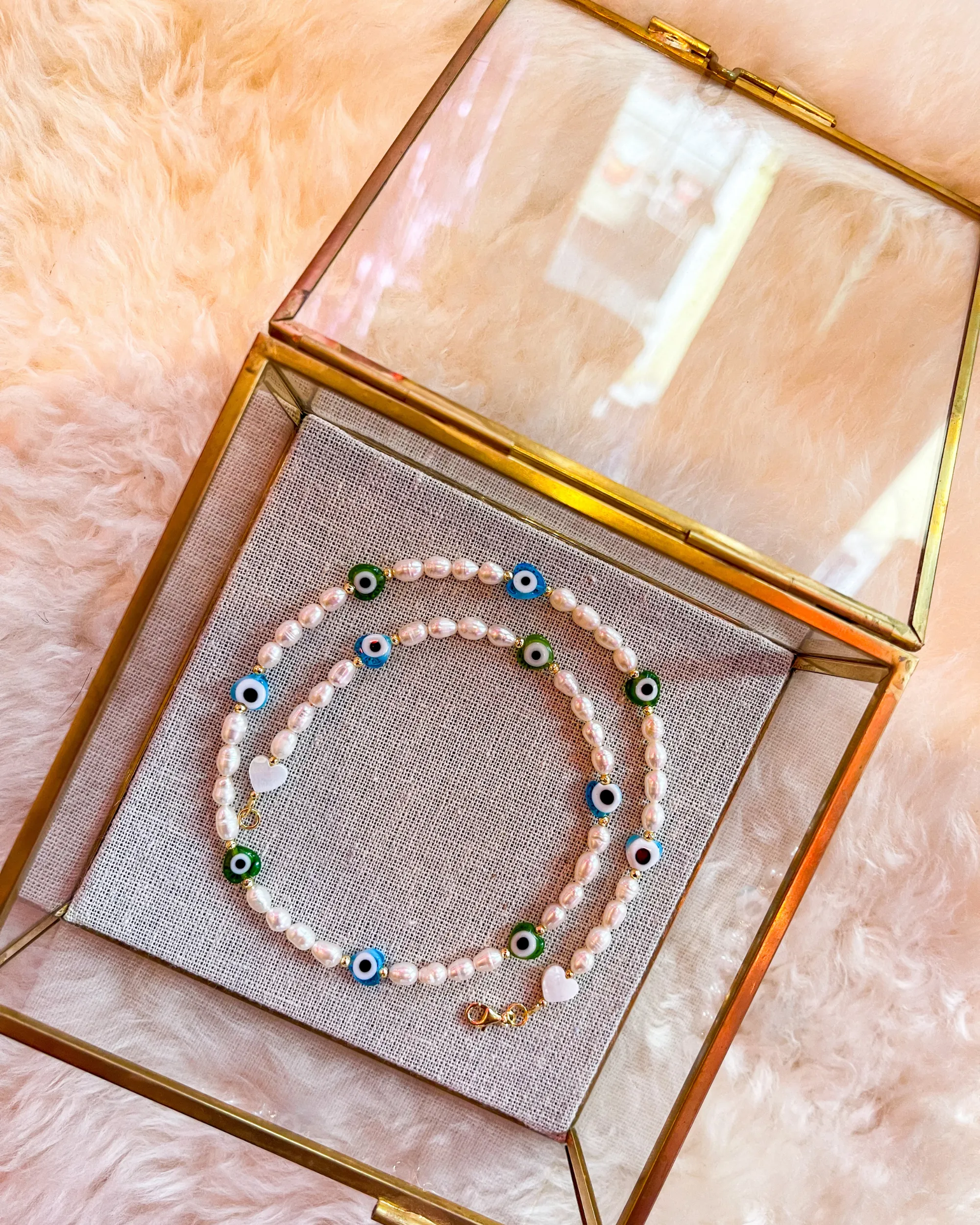 Evil Eye Hearts Necklace