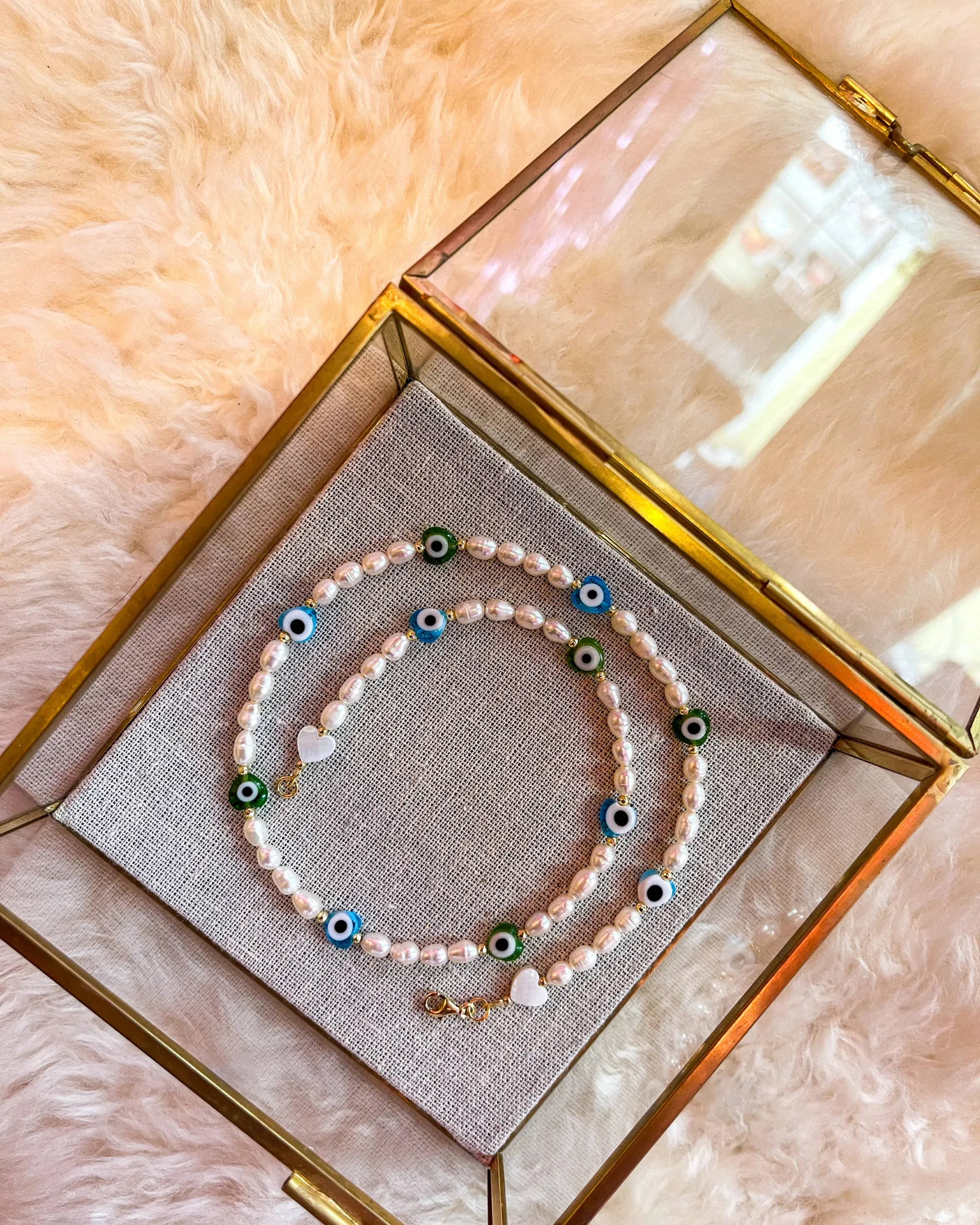 Evil Eye Hearts Necklace