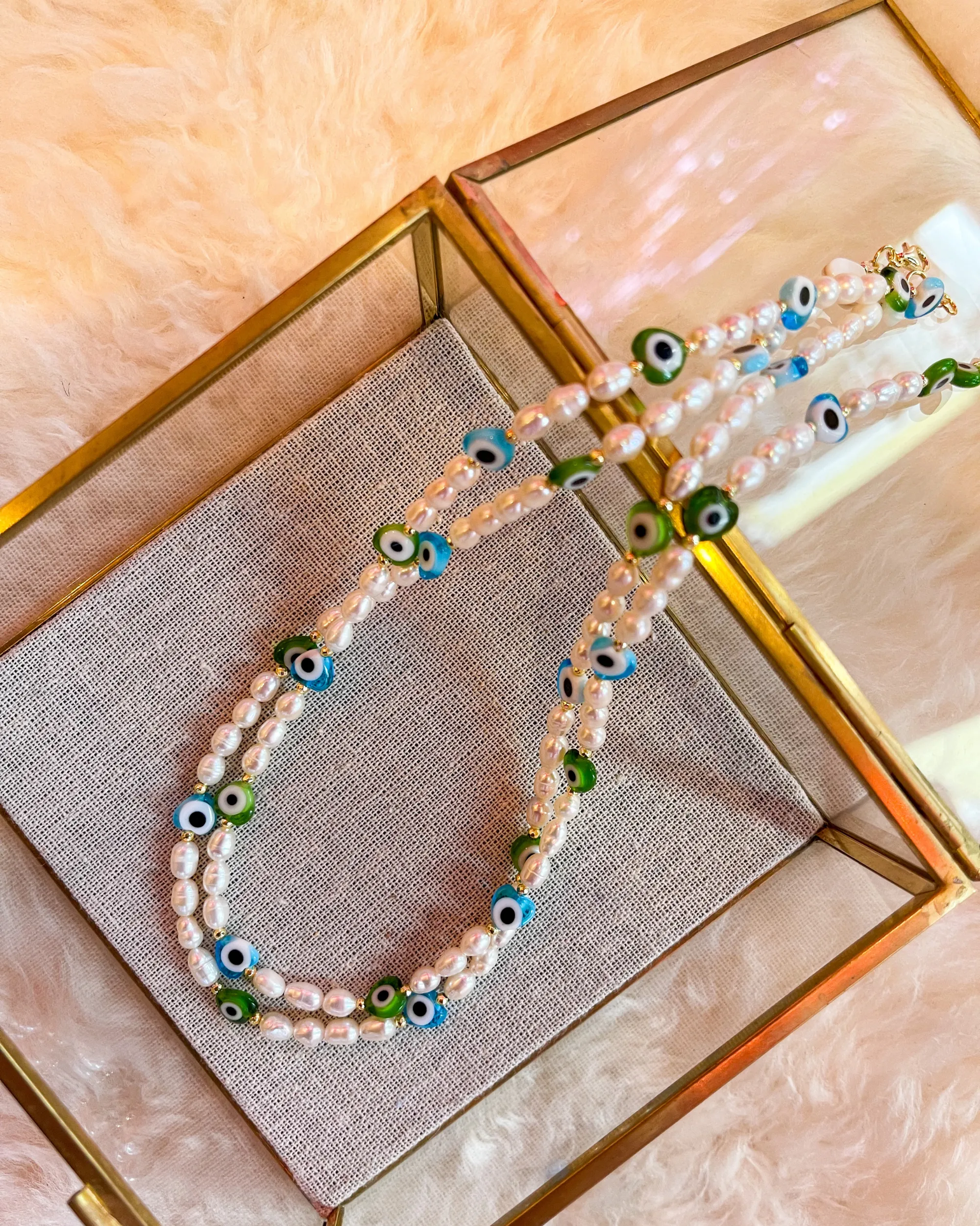 Evil Eye Hearts Necklace