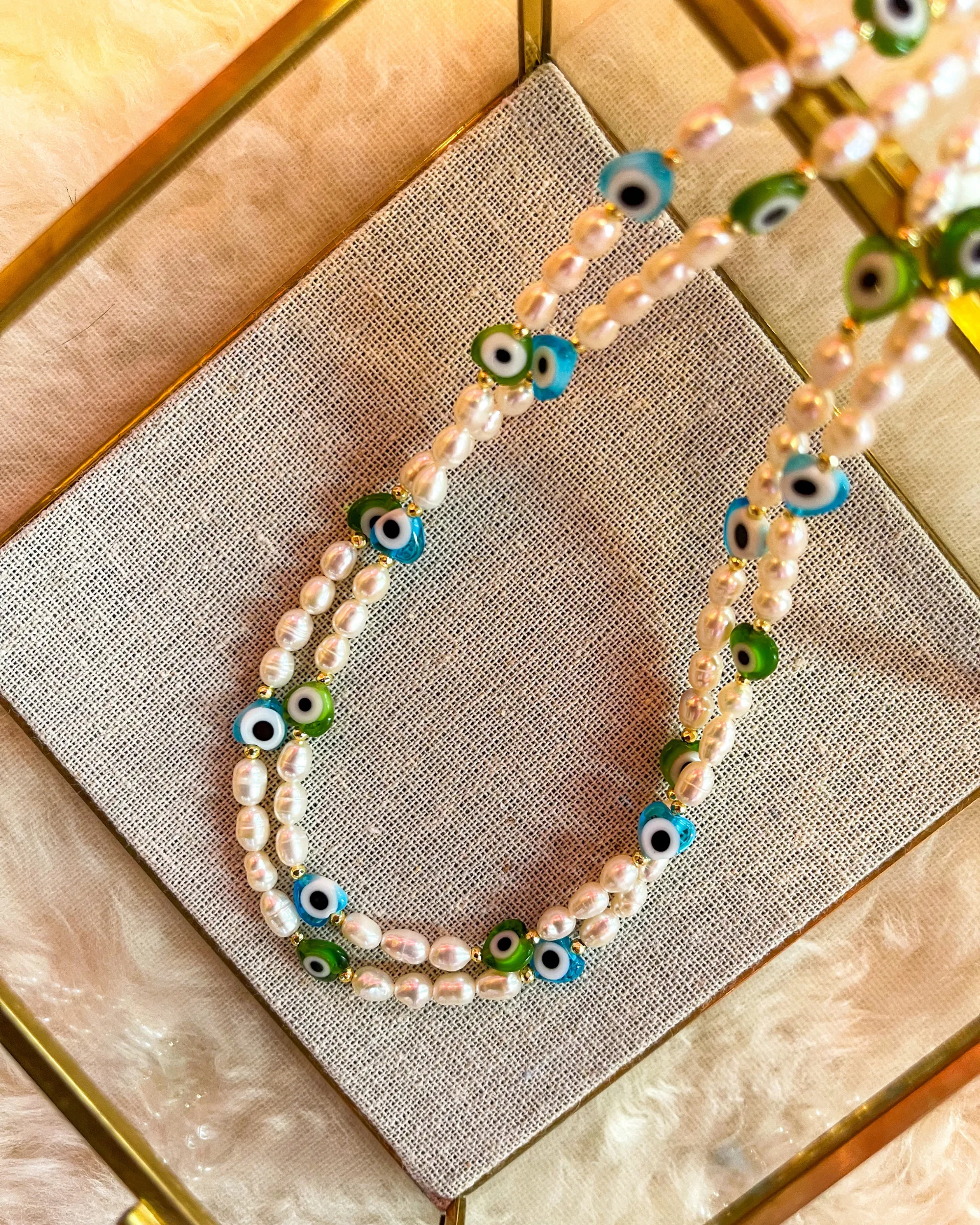 Evil Eye Hearts Necklace