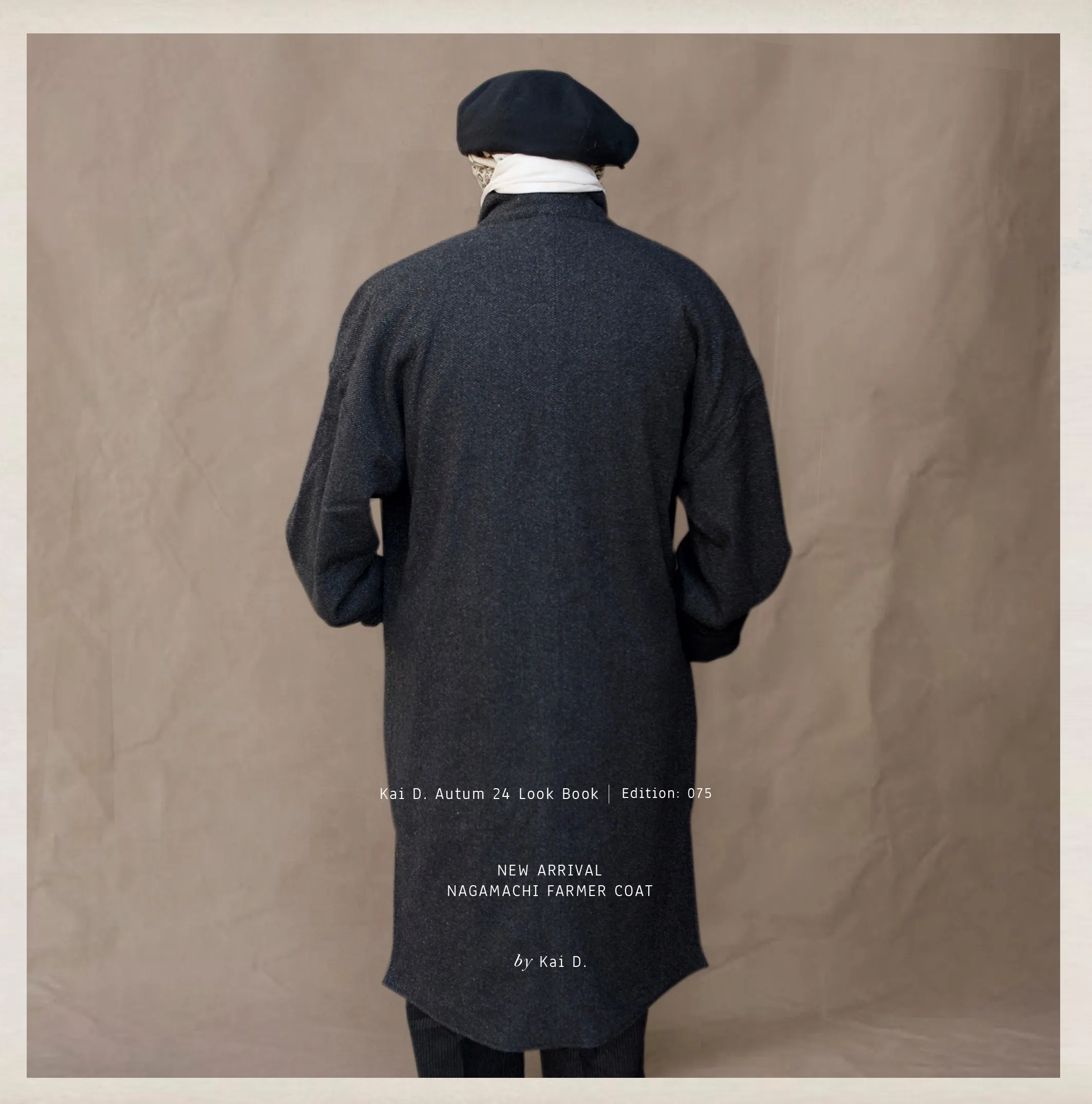 Full Length Japanese Farmer Coat - Nagamachi - Medium (NO RETURN)
