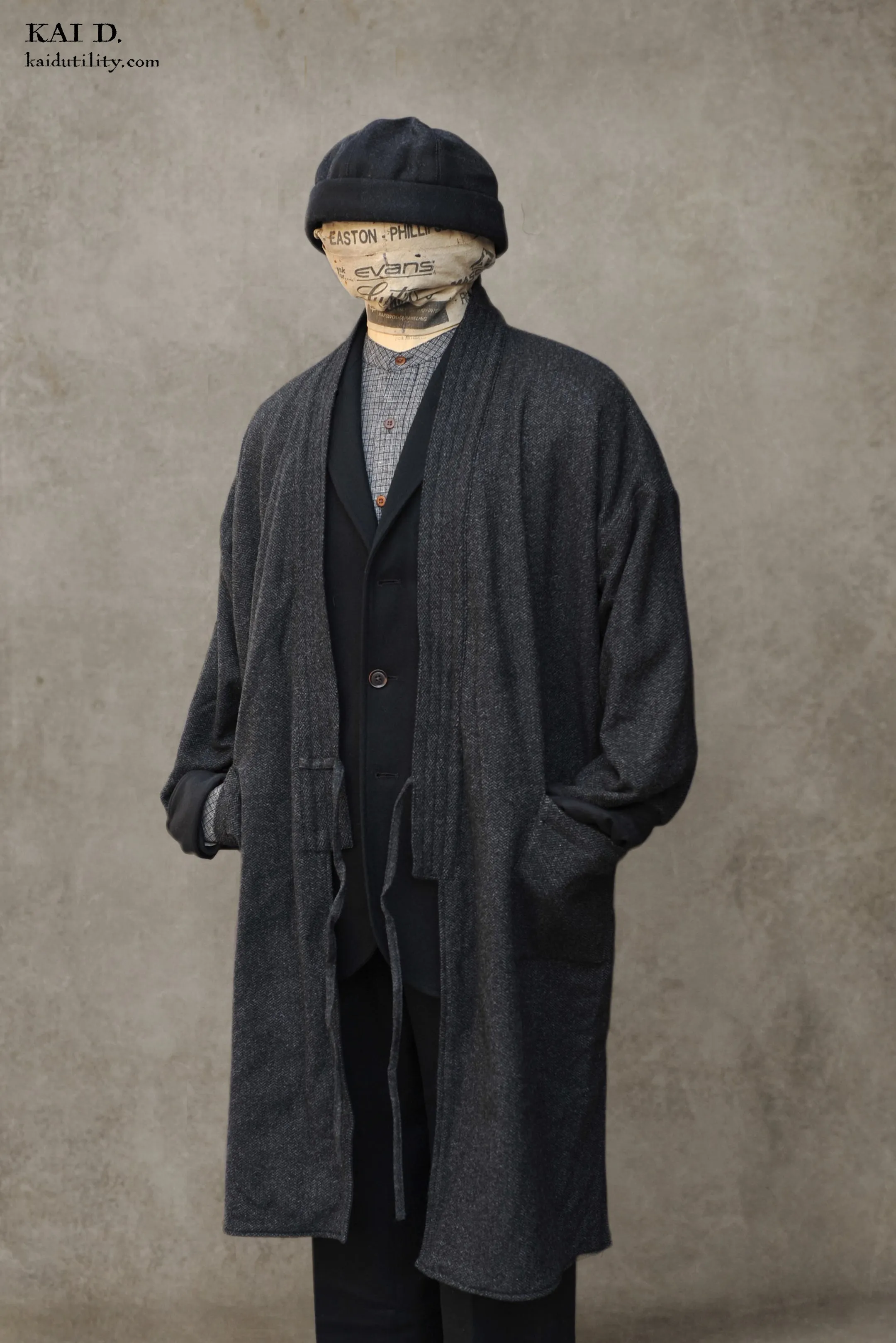 Full Length Japanese Farmer Coat - Nagamachi - Medium (NO RETURN)