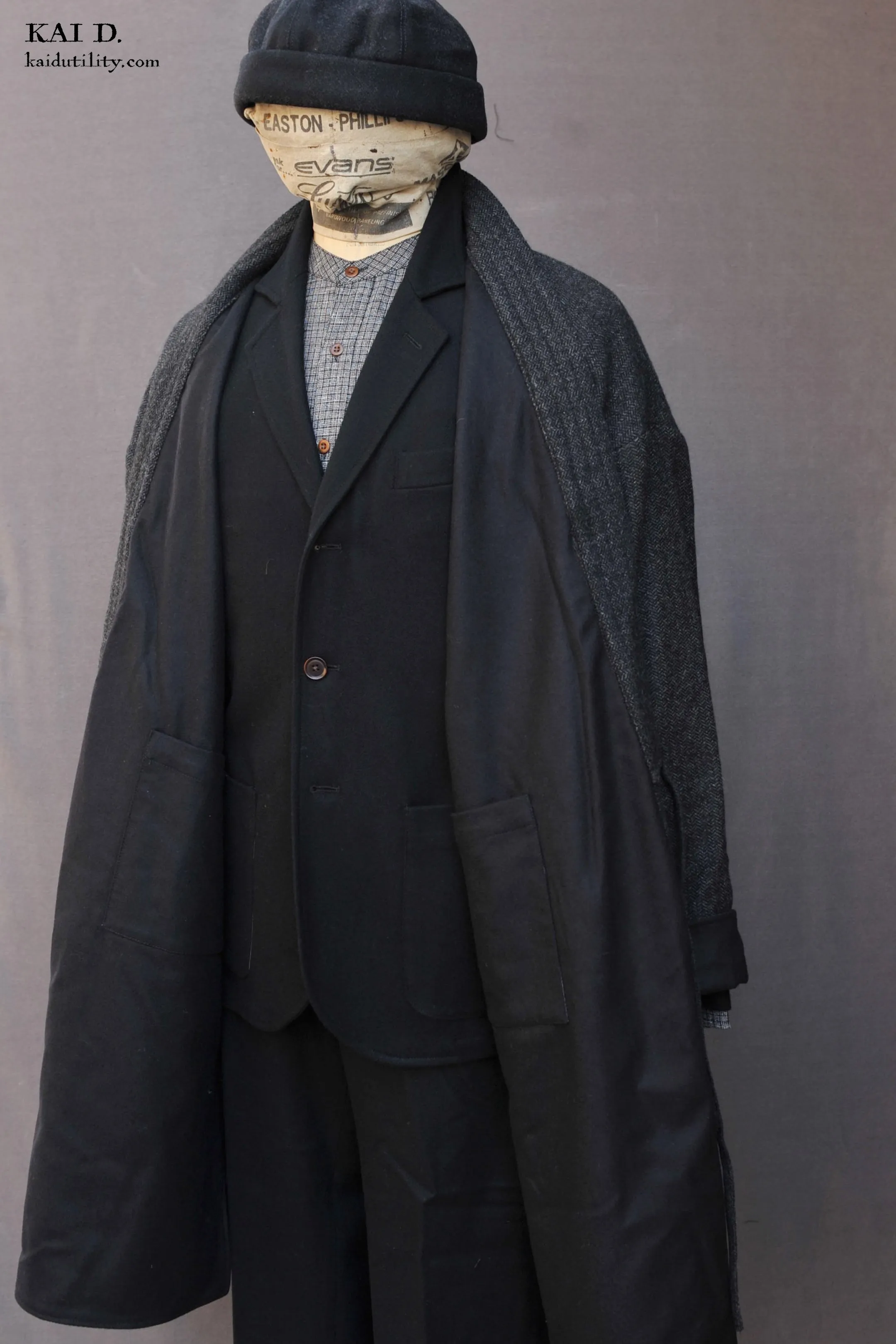 Full Length Japanese Farmer Coat - Nagamachi - Medium (NO RETURN)