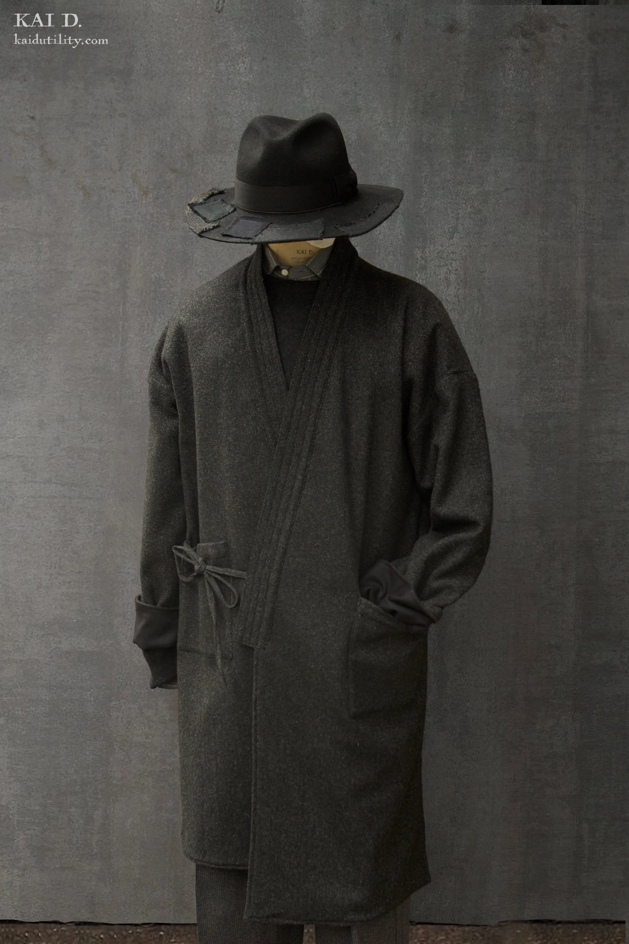 Full Length Japanese Farmer Coat - Nagamachi - Medium (NO RETURN)