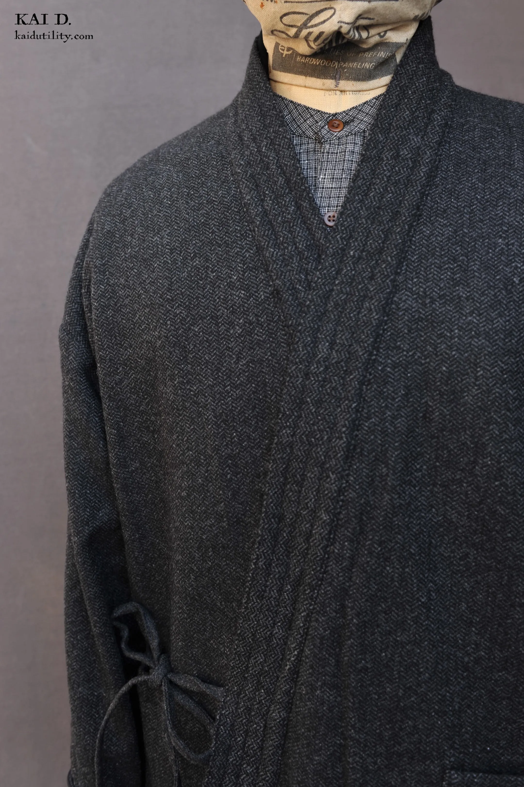 Full Length Japanese Farmer Coat - Nagamachi - Medium (NO RETURN)