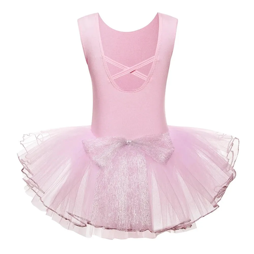 Girls Tulle Tutu Sleeveless Ballerina Dance Costume