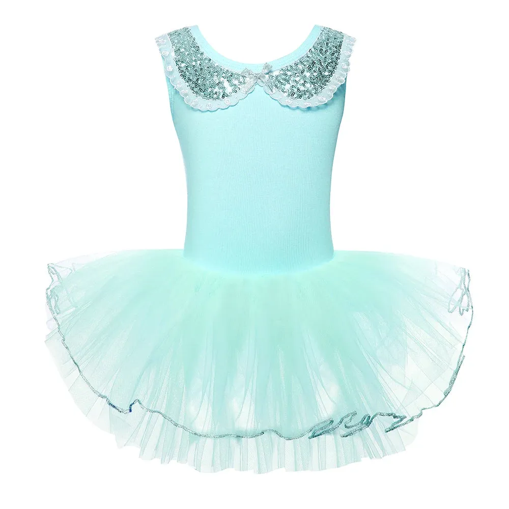 Girls Tulle Tutu Sleeveless Ballerina Dance Costume