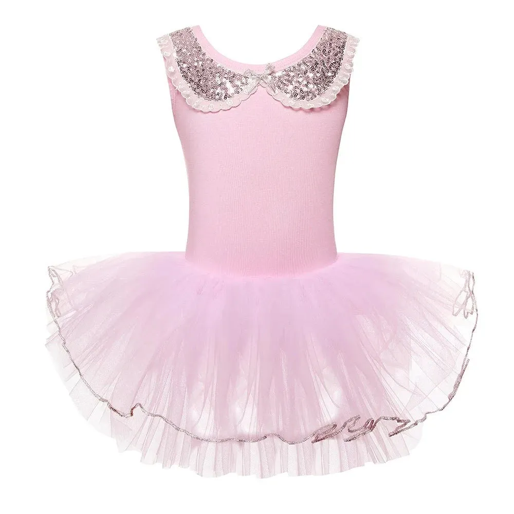 Girls Tulle Tutu Sleeveless Ballerina Dance Costume