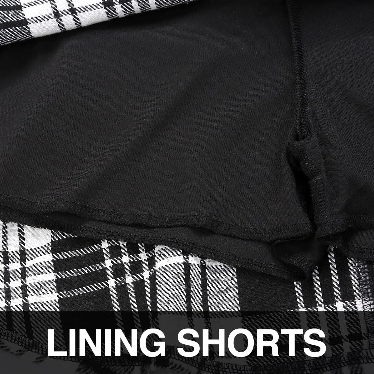 IDEALSANXUN Womens High Waist Lace Up Aline Pleated Wool Gothic Mini Plaid Skirts