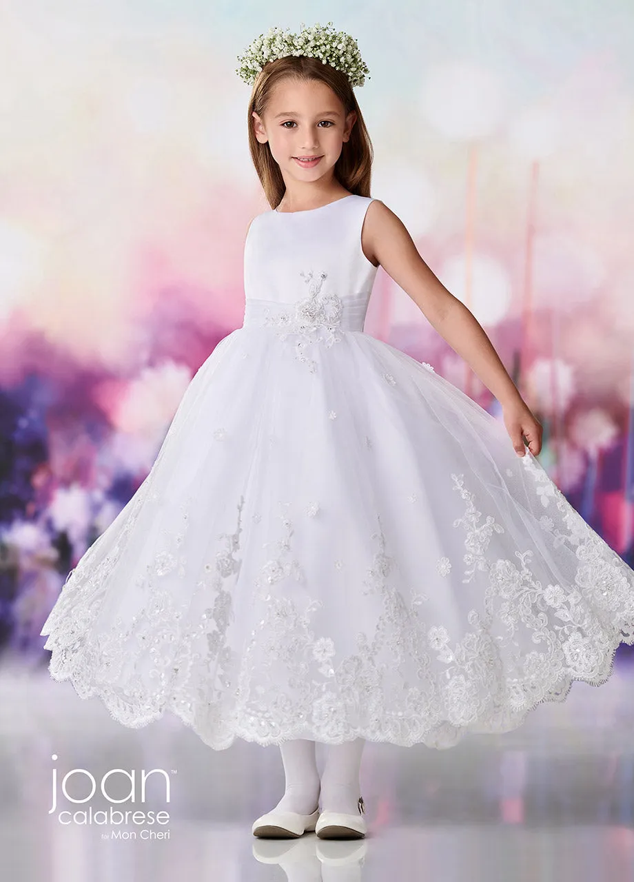 Joan Calabrese A-Line Dress with Flower Accent