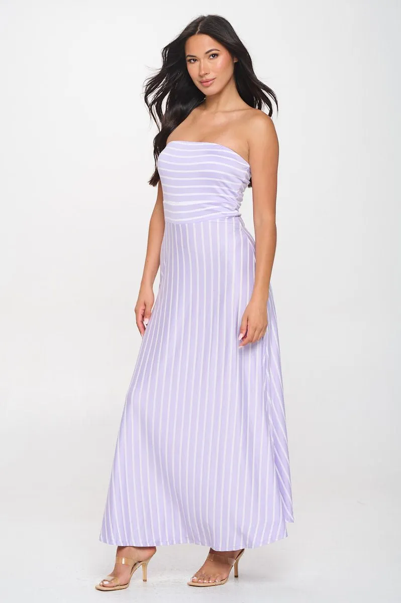 Jones Striped Tube Maxi Dress