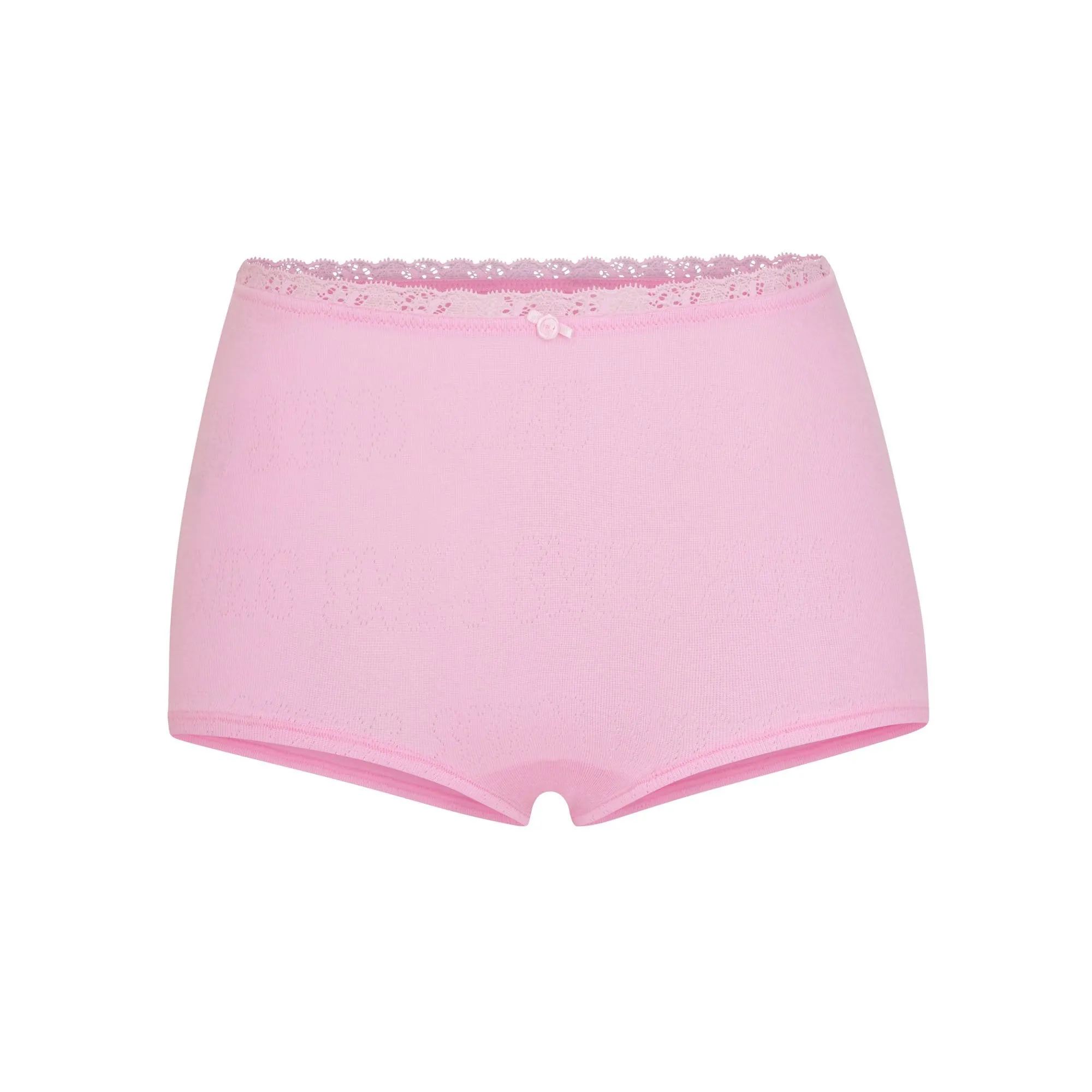 LACE POINTELLE BOY SHORT | BUBBLE GUM