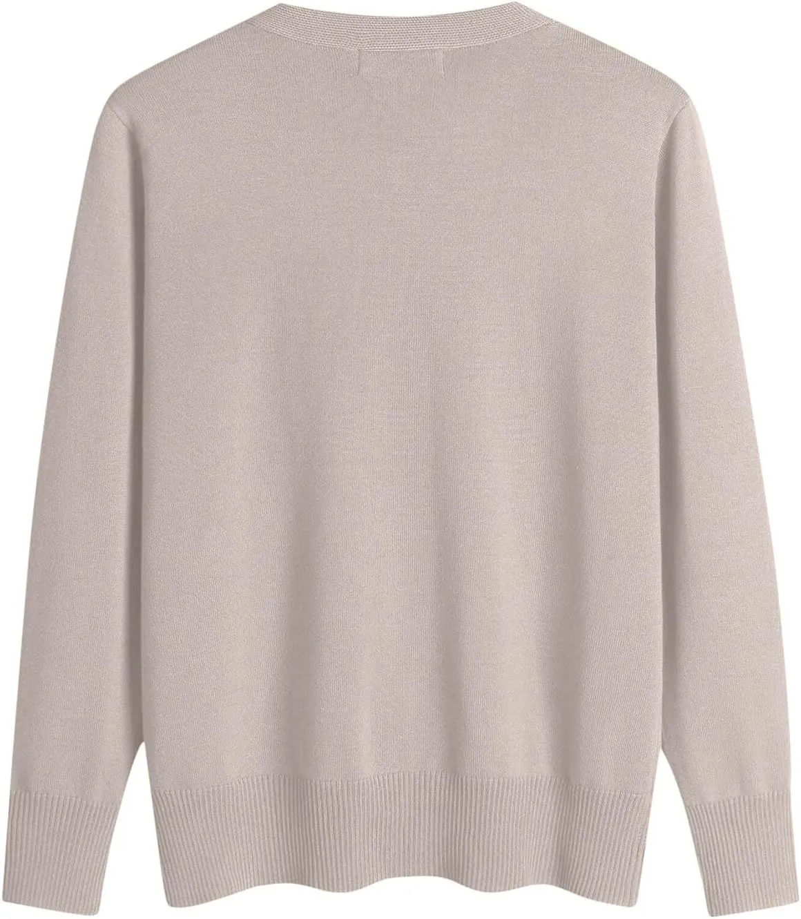 Ladies Sweaters Long Sleeve Deep V Neck Cashmere Sweaters Soft Wool Tunic Sweaters Tops Trendy Ribbed Cuffs Sweaters