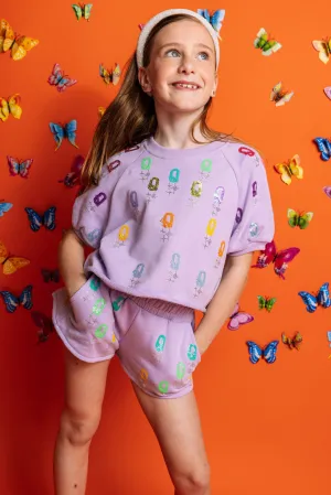 Lavender 'Q' All Over Top