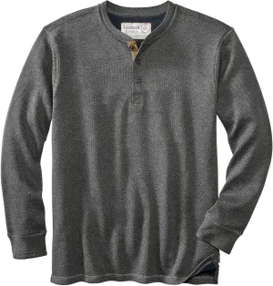 Legendary Whitetails Men's Tough as Buck Double Layer Thermal Henley Shirt-Casual Long Sleeve Waffle Knit Regular Fit