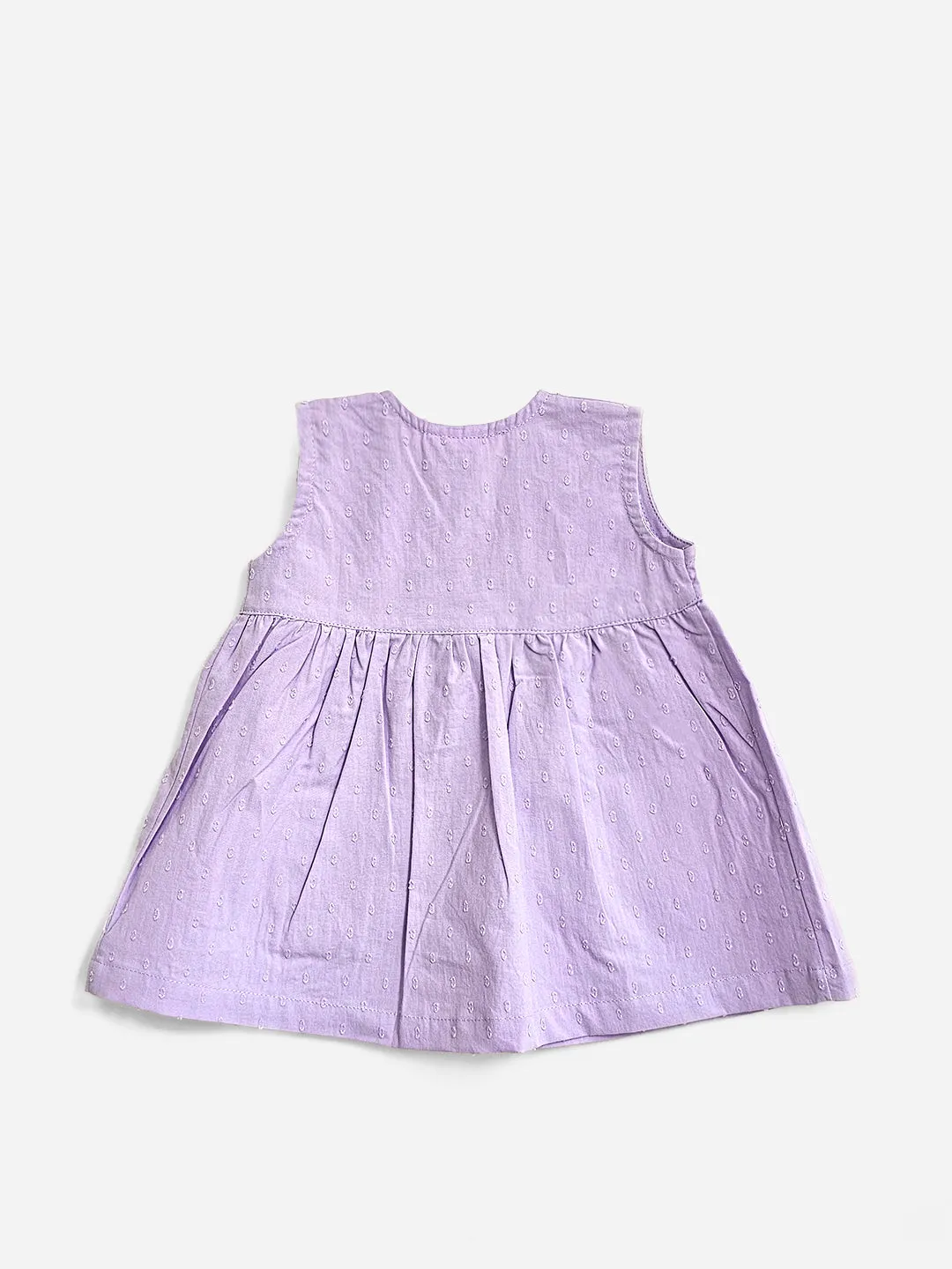 Lilac - Organic Cotton Hand Embroidered Baby Girl Dress