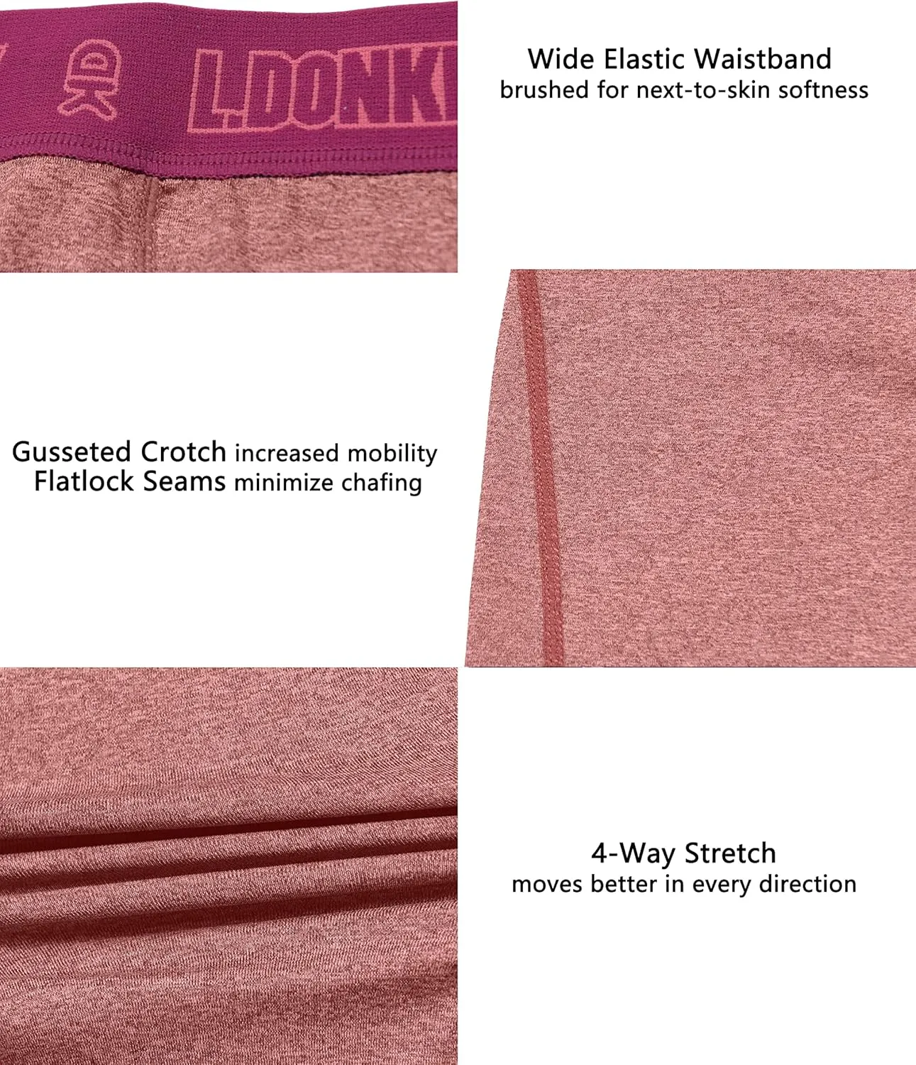 Little Donkey Andy Women's Thermal Underwear Sets Lightweight Warm Base Layers Quick Dry Wicking Top and Bottom for Winter