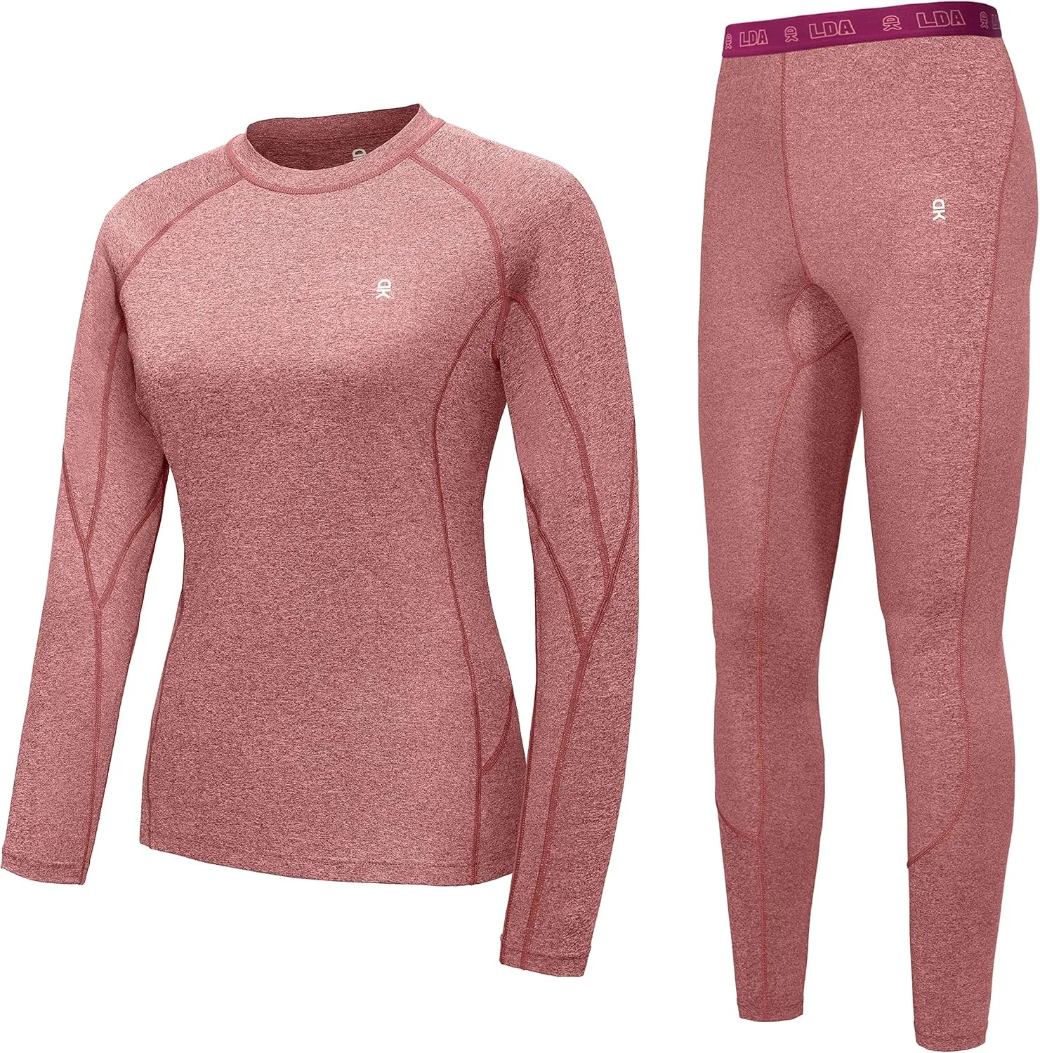 Little Donkey Andy Women's Thermal Underwear Sets Lightweight Warm Base Layers Quick Dry Wicking Top and Bottom for Winter