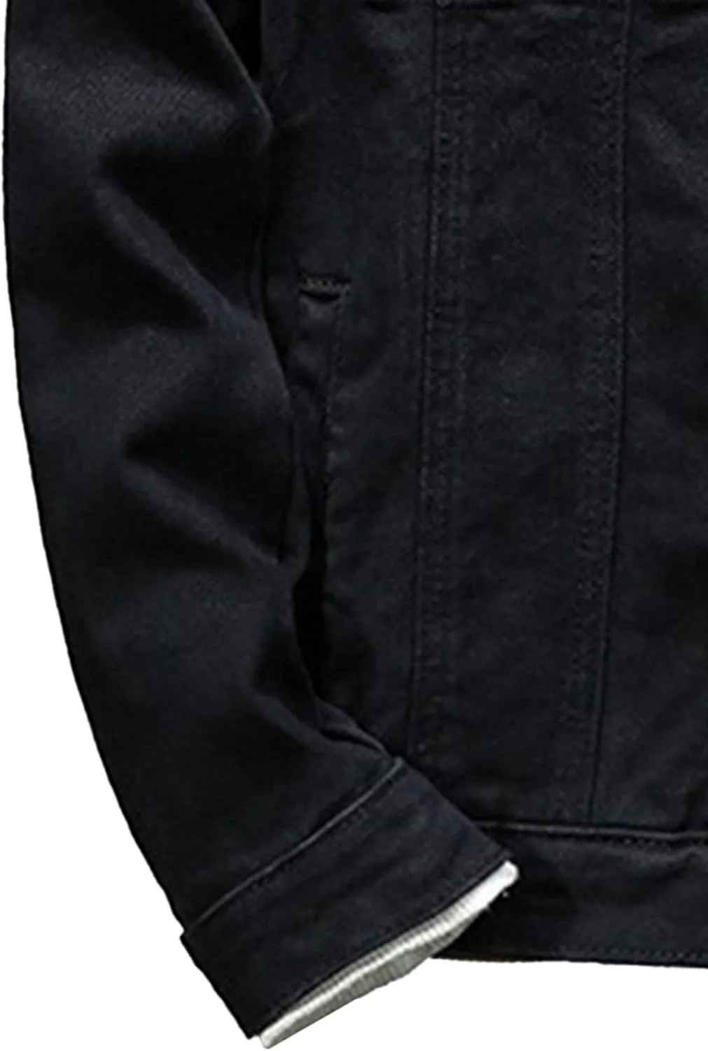 Men's Button Down Washed Trucker Jacket Classic Stretch Casual Jackets Slim Fit Pocket Front Jean Coat