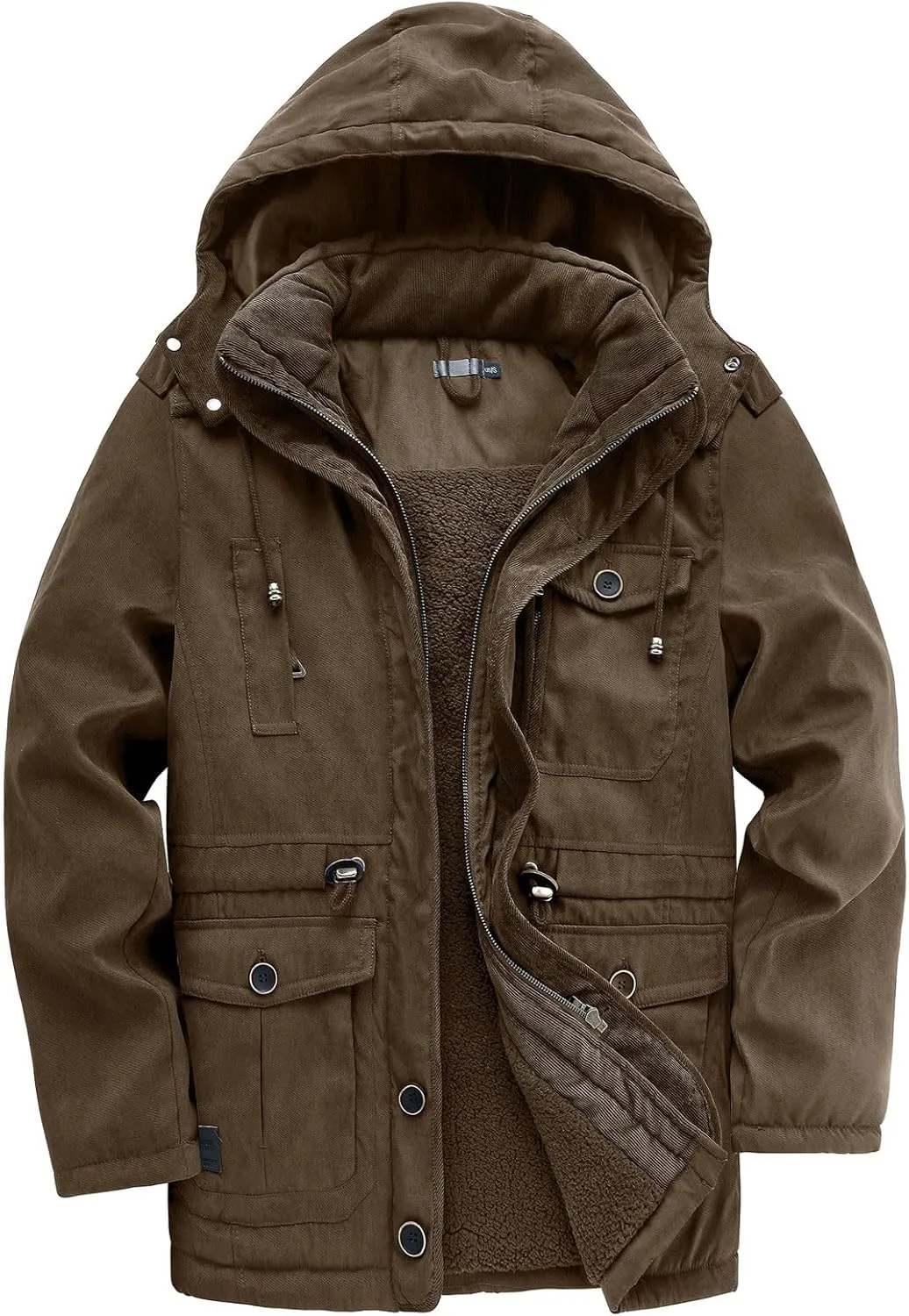 Mens Windproof Jacket 2023 Winter Warm Fleece Lined Mountain Sport Coats for Men Hooded Windbreaker Jackets Outdoor Overcoat