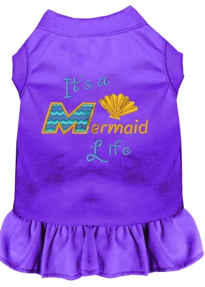Mermaid Life Embroidered Dog Dress Purple Xxl (18)