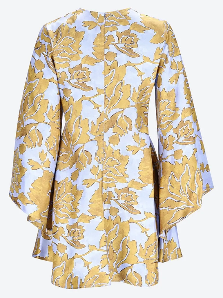 Mini magnifico silk twill dress
