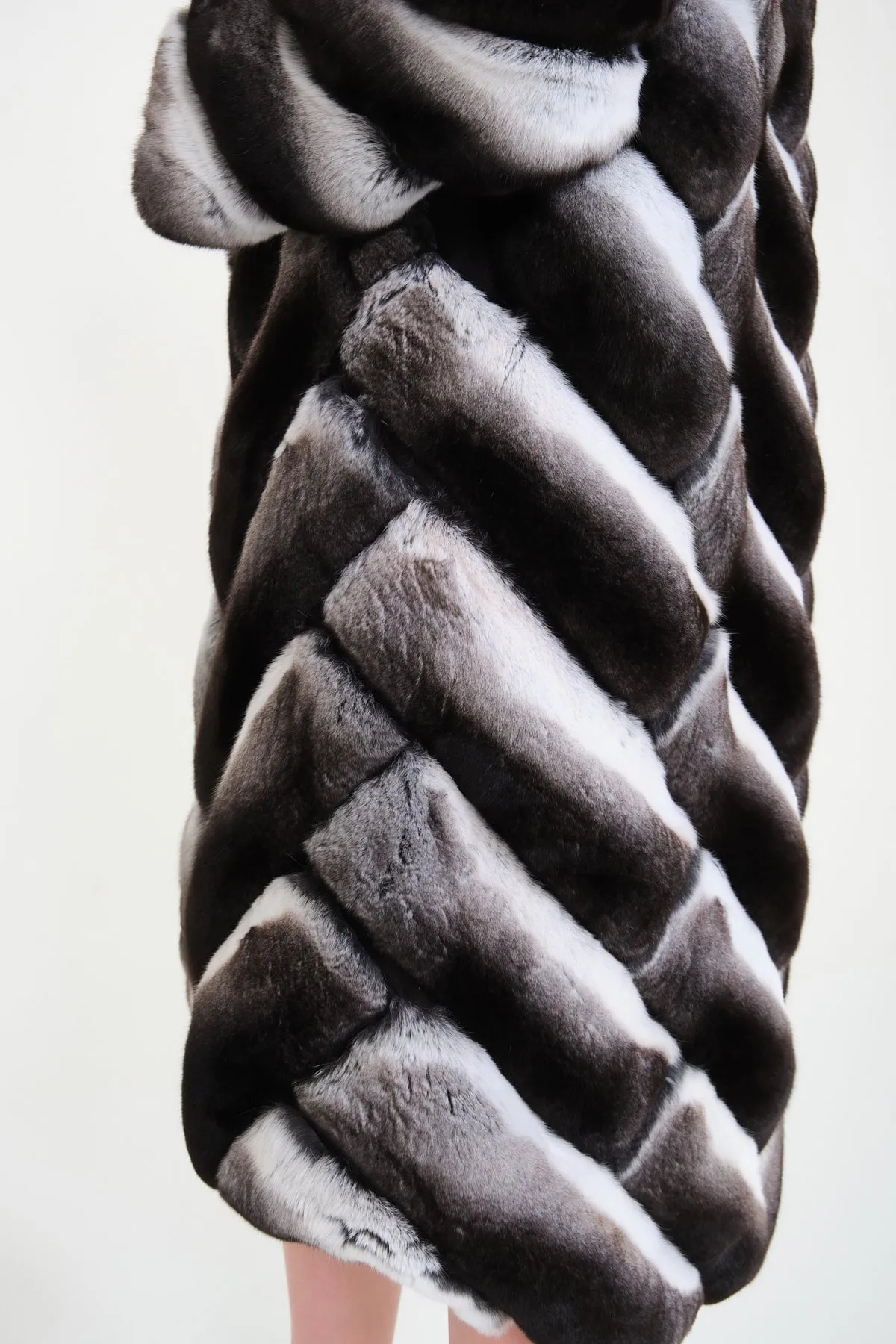 Natural Grey Chinchilla Fur Coat