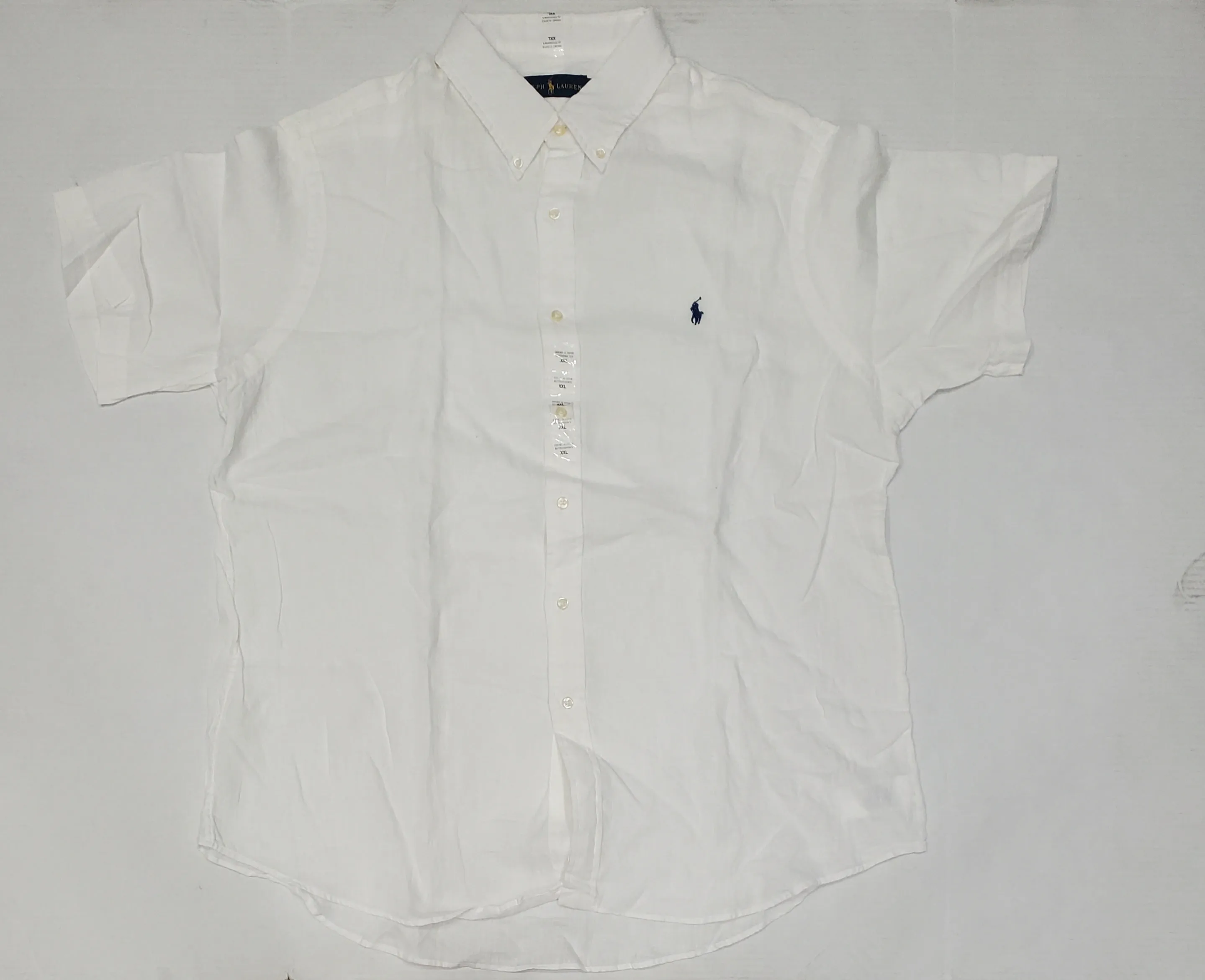 Nwt Polo Ralph Lauren White Linen Small Pony Classic Fit Button Up