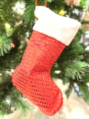 Red Sequined Stocking