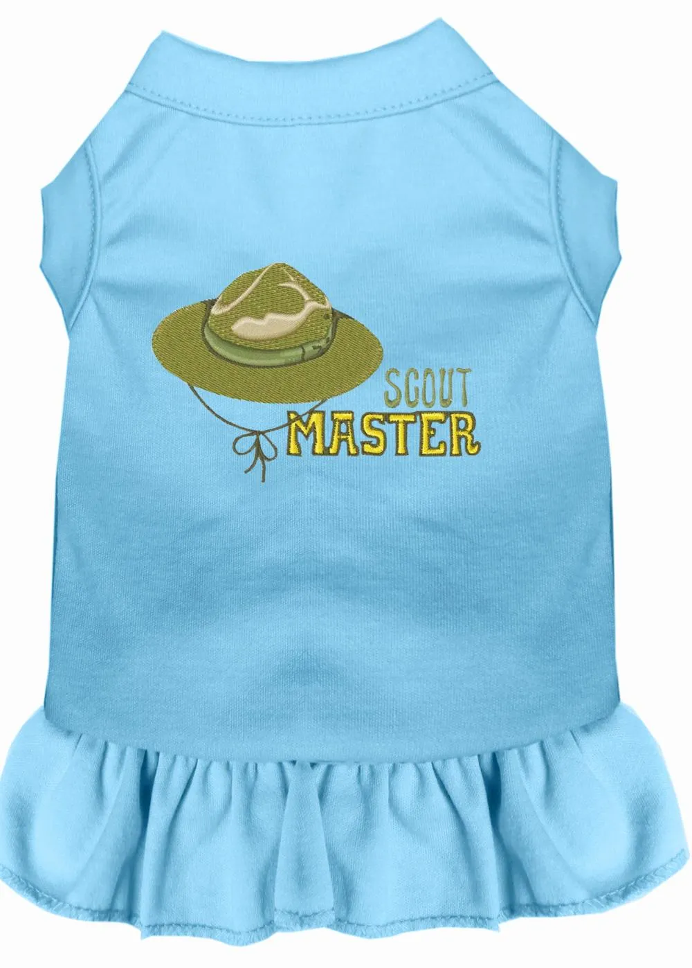 Scout Master Embroidered Dog Dress Baby Blue Xl (16)